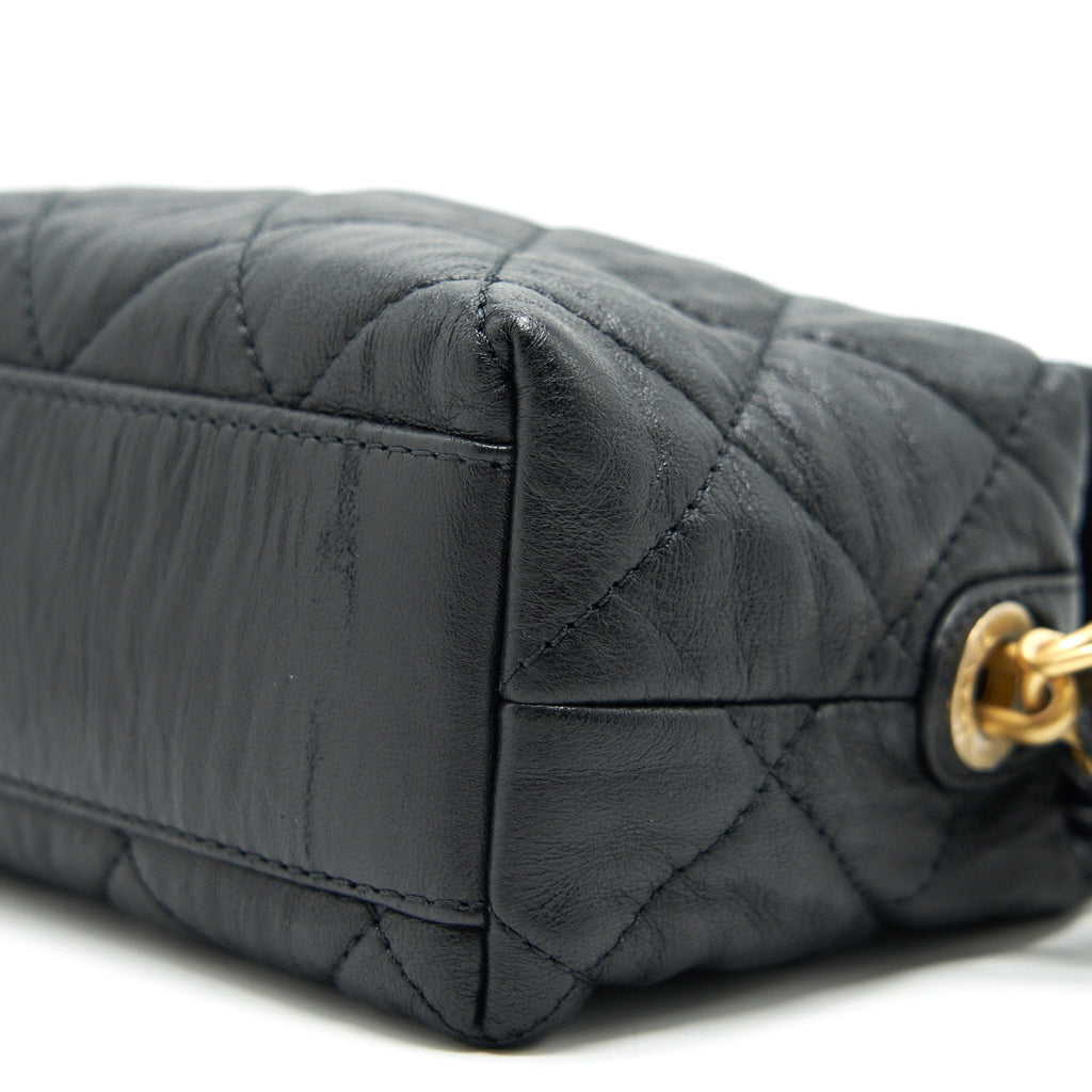 CHANEL SMALL CC WRAPPED STRAP BAG CRUMPLED LAMBSKIN