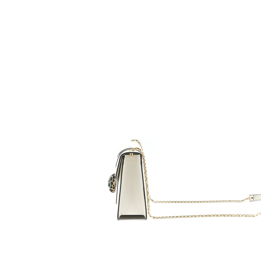 BVLGARI SERPENTI FOREVER CROSSBODY BAG WHITE LGHW