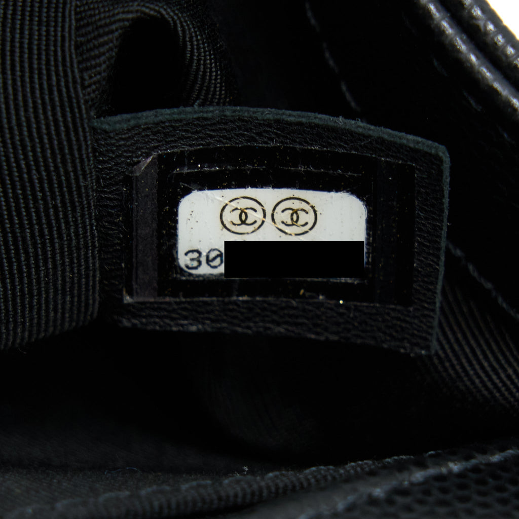 CHANEL MEDIUM BOY BAG CAVIAR BLACK BRUSHED GHW