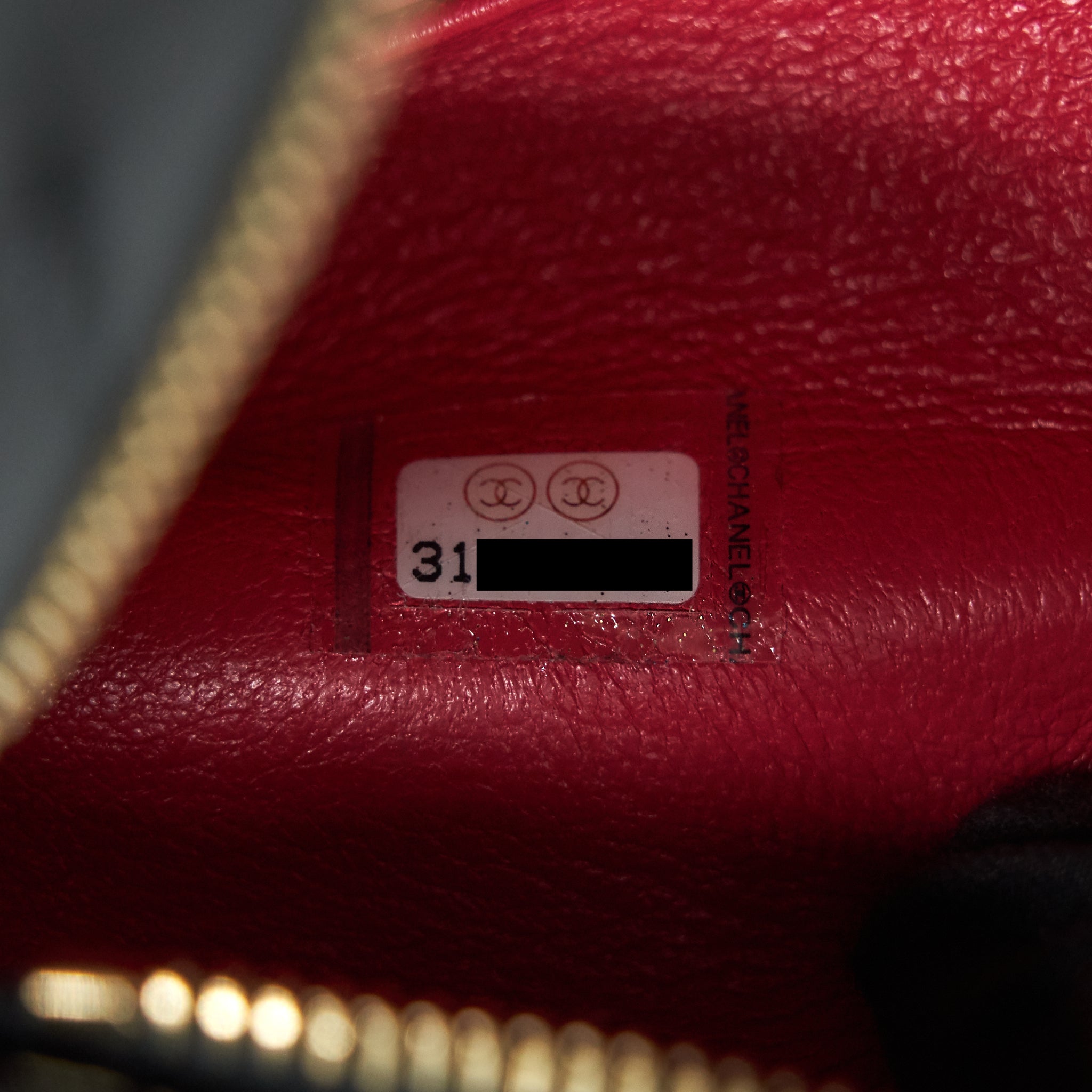CHANEL SMALL CC WRAPPED STRAP BAG IN CRUMPLED LAMBSKIN SERIAL 31