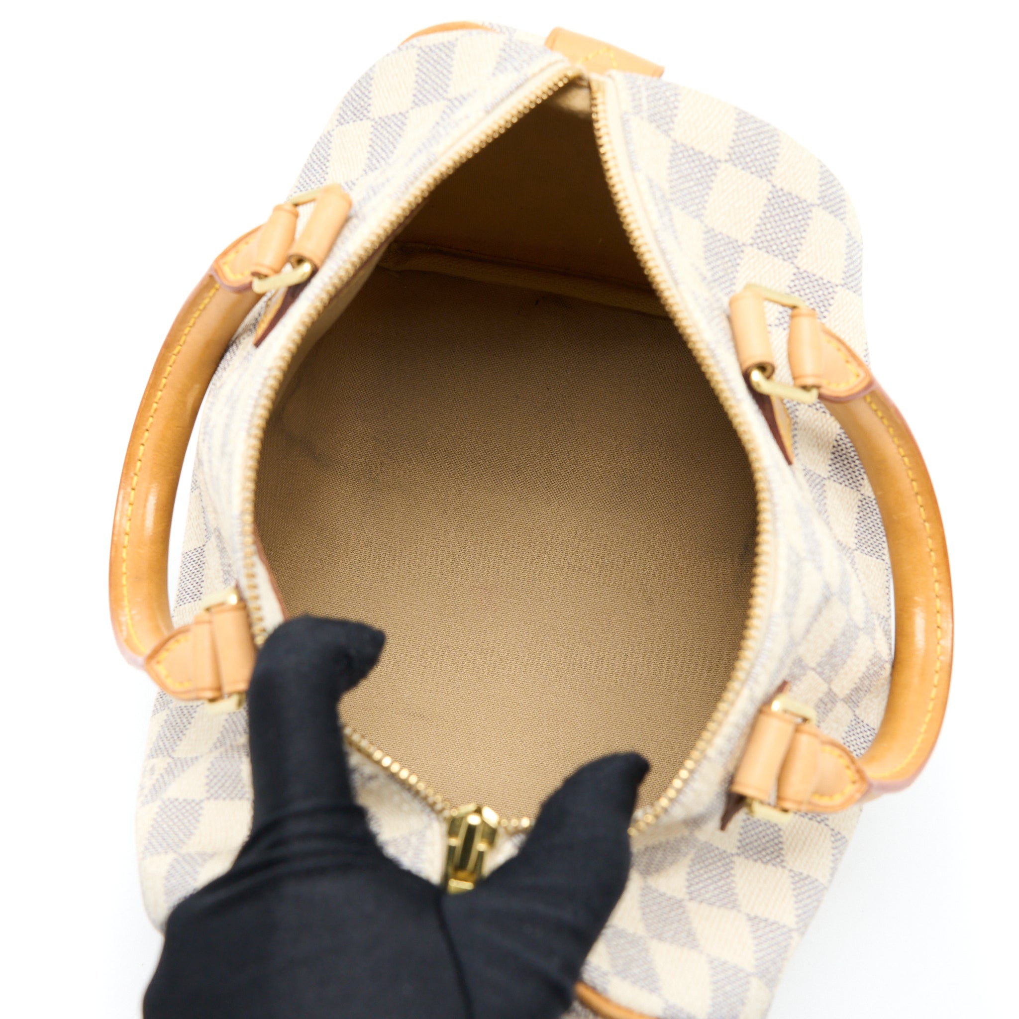 LOUIS VUITTON SPEEDY 25 DAMIER AZUR CANVAS GHW