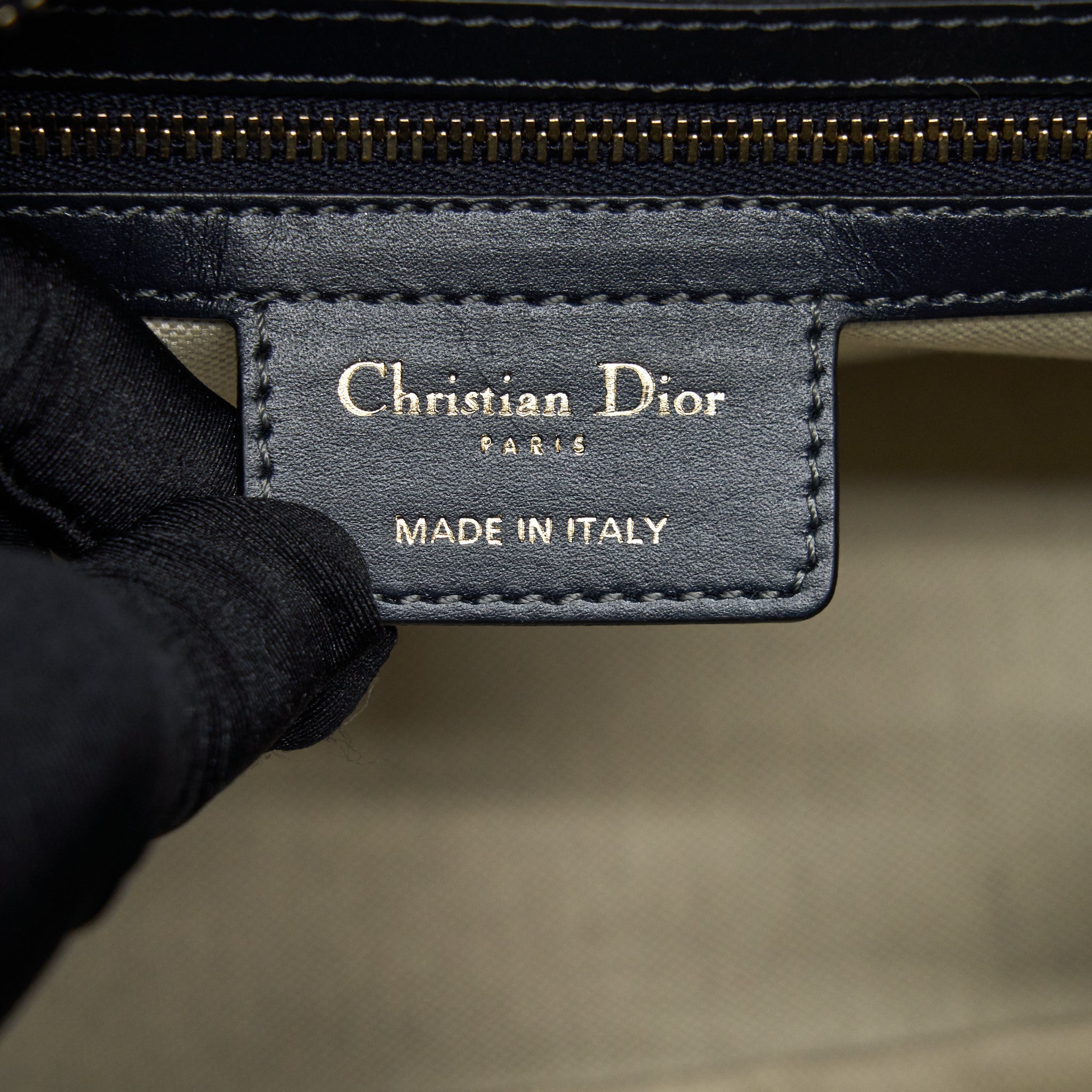 DIOR OBLIQUE COLLECTION BLUE MONOGRAM CANVAS TOTE BAG