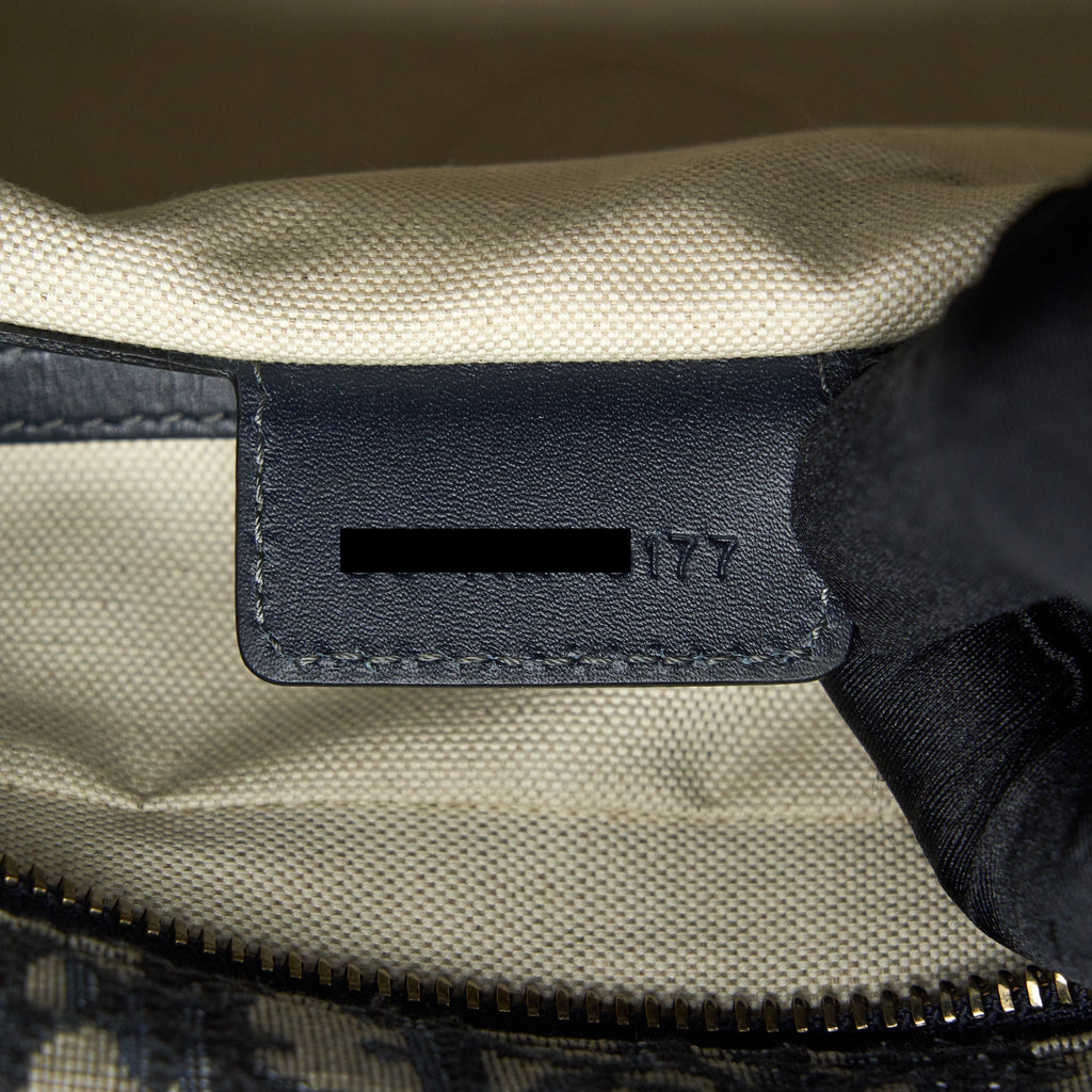 DIOR OBLIQUE COLLECTION BLUE MONOGRAM CANVAS TOTE BAG