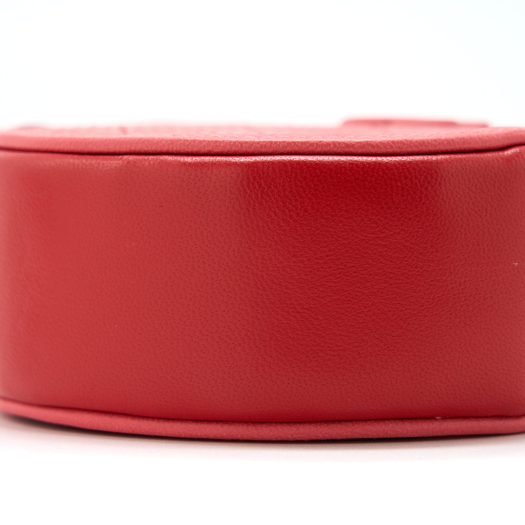 CHANEL ROUND CROSSBODY CLUTCH LAMBSKIN RED/PINK SHW