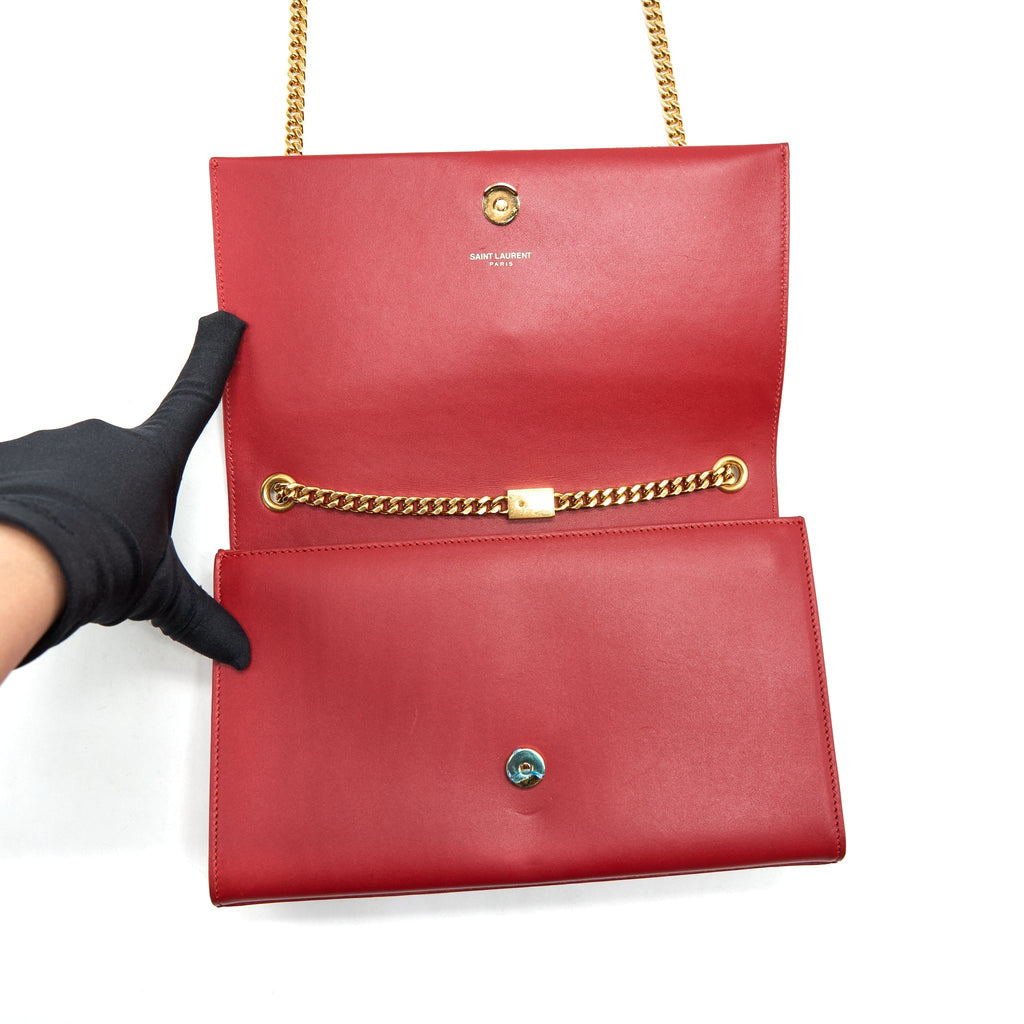 SAINT LAURENT (YSL) MEDIUM KATE BAG TASSEL RED GHW