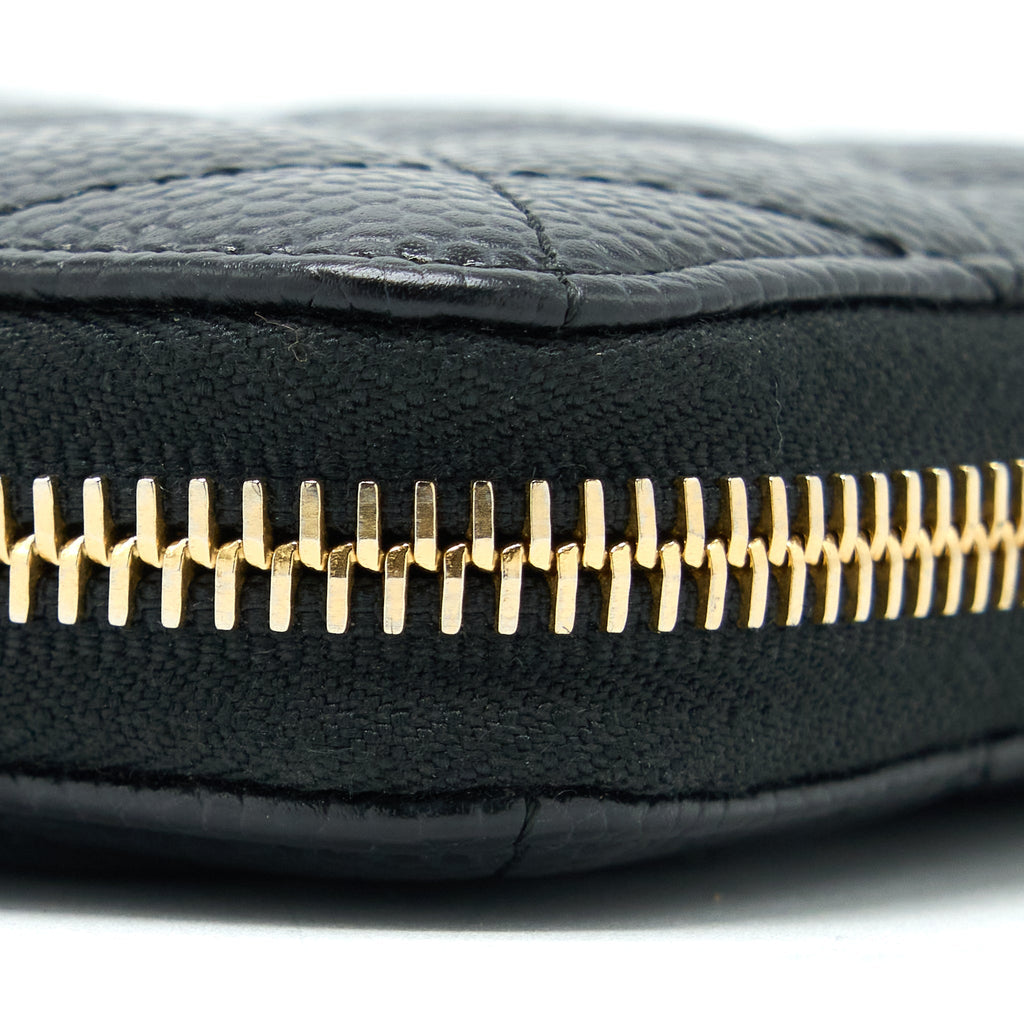 CHANEL ZIPPY LONG WALLET CAVIAR BLACK GHW