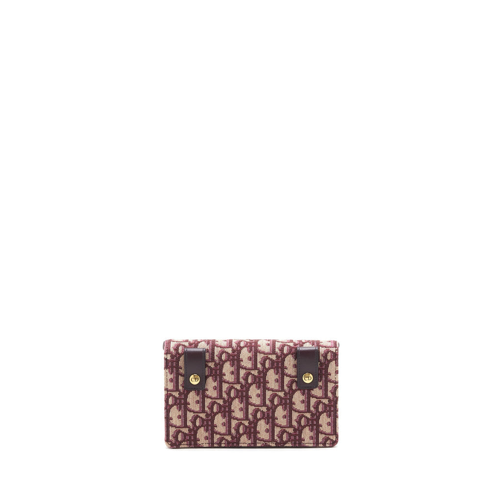 DIOR SADDLE BELT POUCH RED OBLIQUE GHW