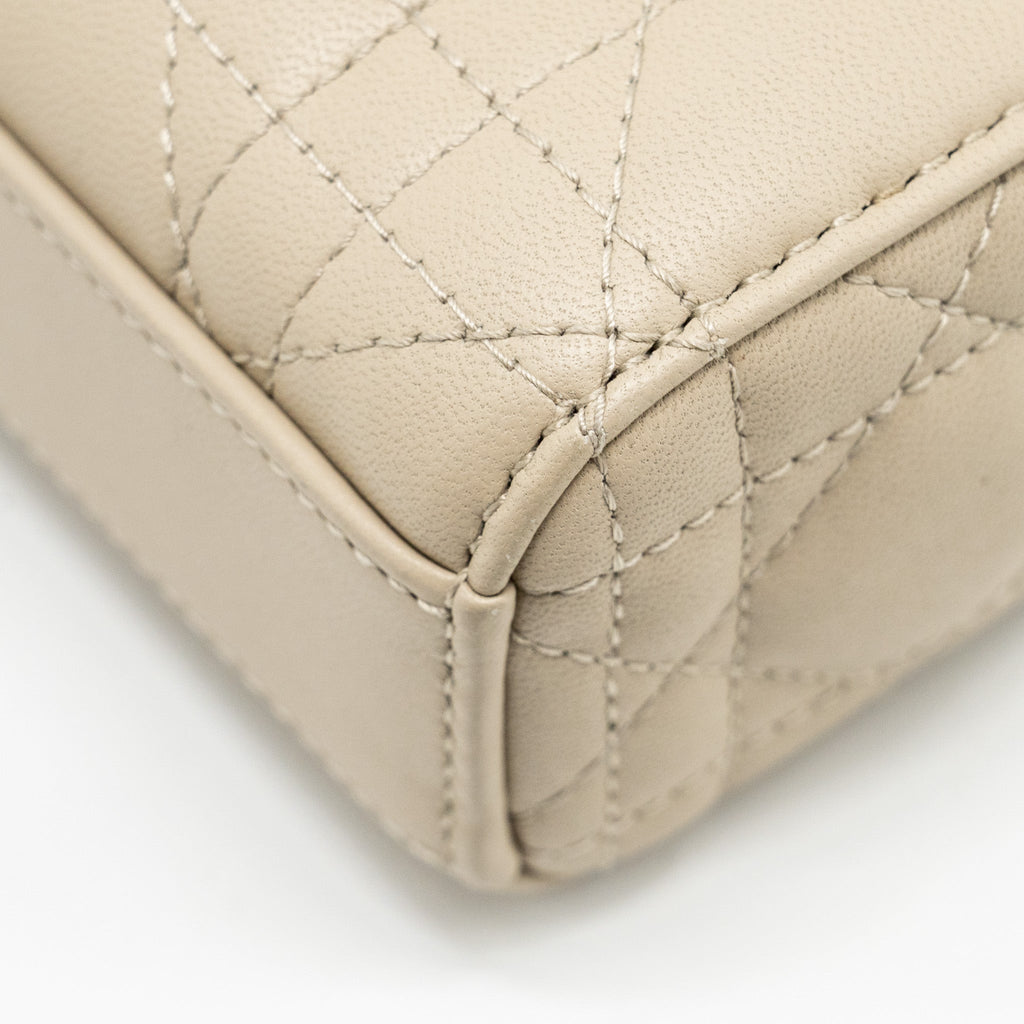 DIOR MEDIUM LADY D-JOY BAG LAMBSKIN BEIGE LGHW