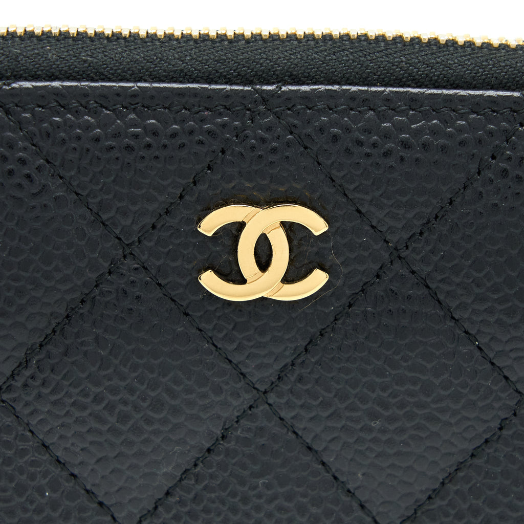 CHANEL ZIPPY LONG WALLET CAVIAR BLACK GHW