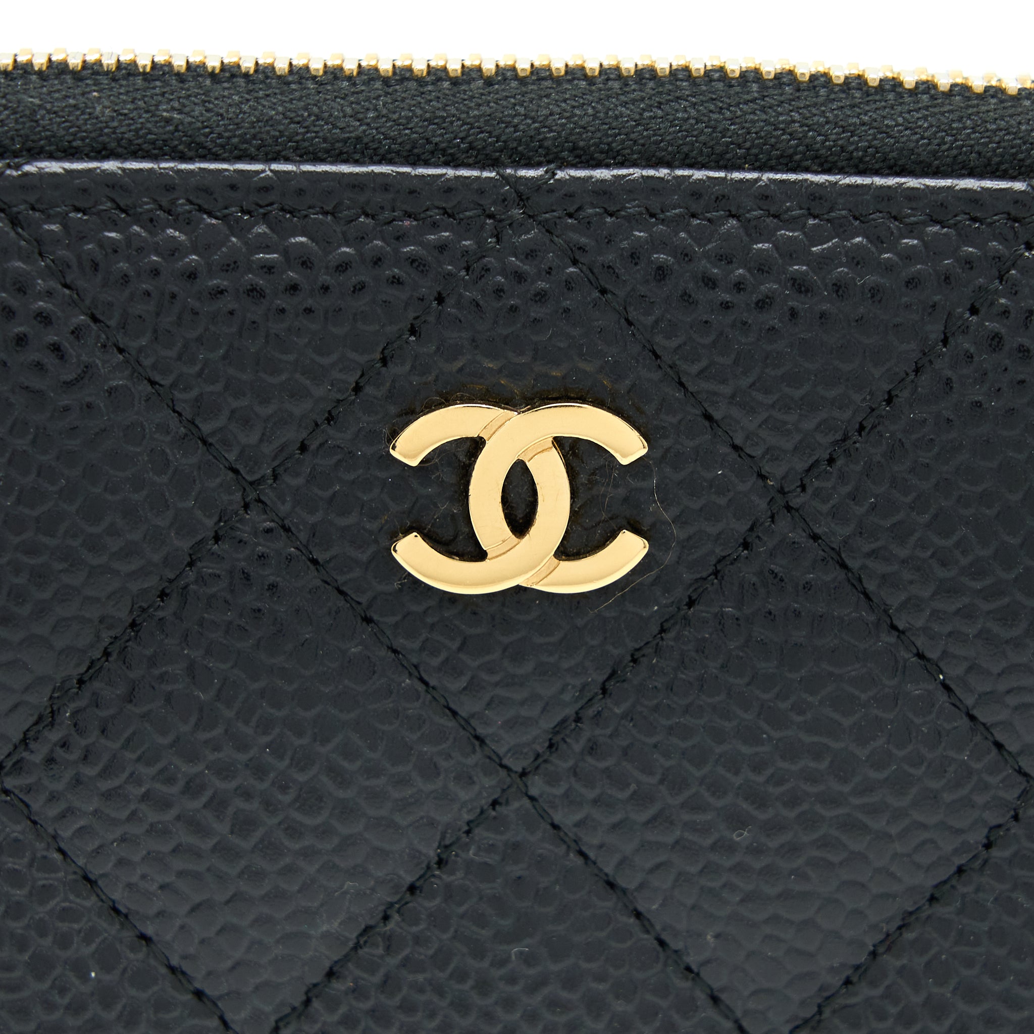 CHANEL ZIPPY LONG WALLET CAVIAR BLACK GHW