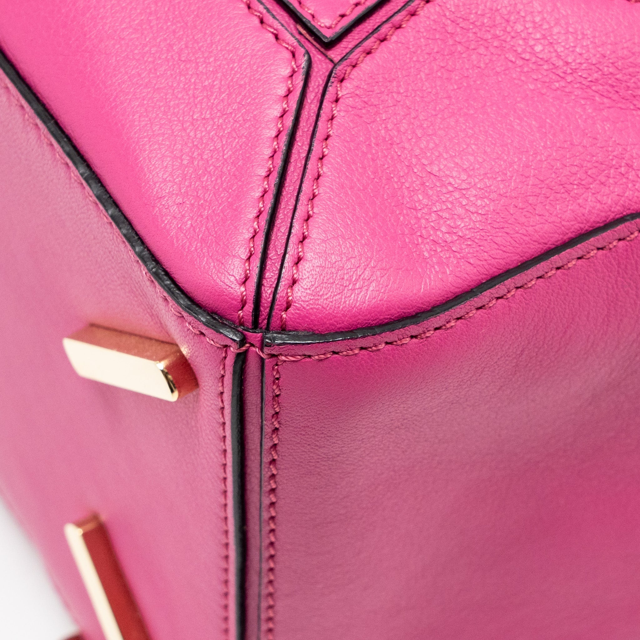 LOEWE MEDIUM PUZZLE BAG CALFSKIN FUCHSIA GHW