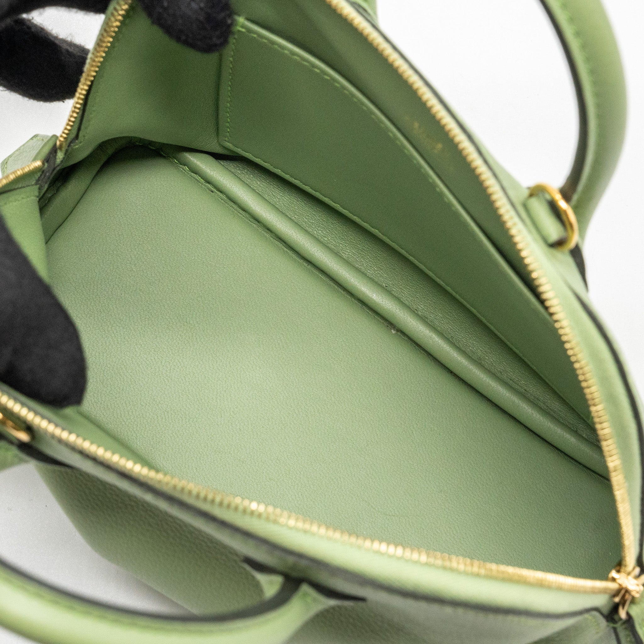 HERMES MINI BOLIDE EVERCOLOR VERT CRIQUET GWH