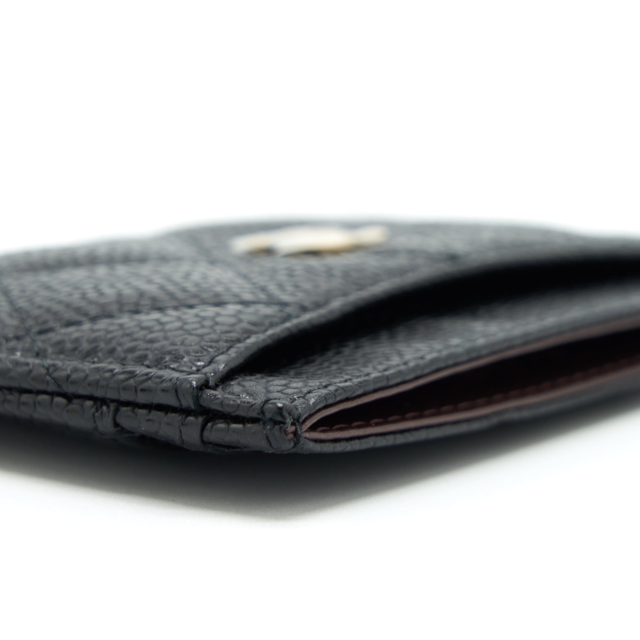 CHANEL CLASSIC CARD HOLDER CAVIAR BLACK GHW