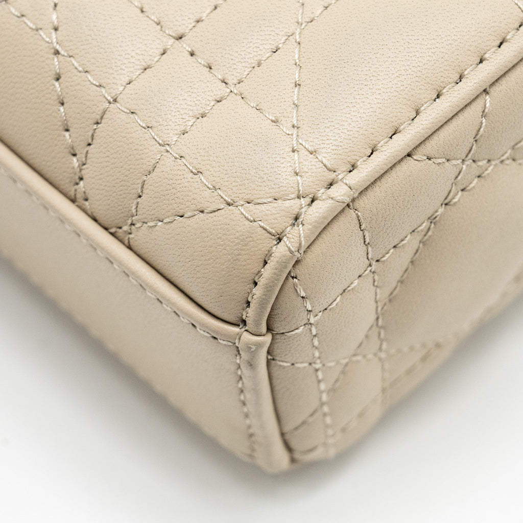 DIOR MEDIUM LADY D-JOY BAG LAMBSKIN BEIGE LGHW