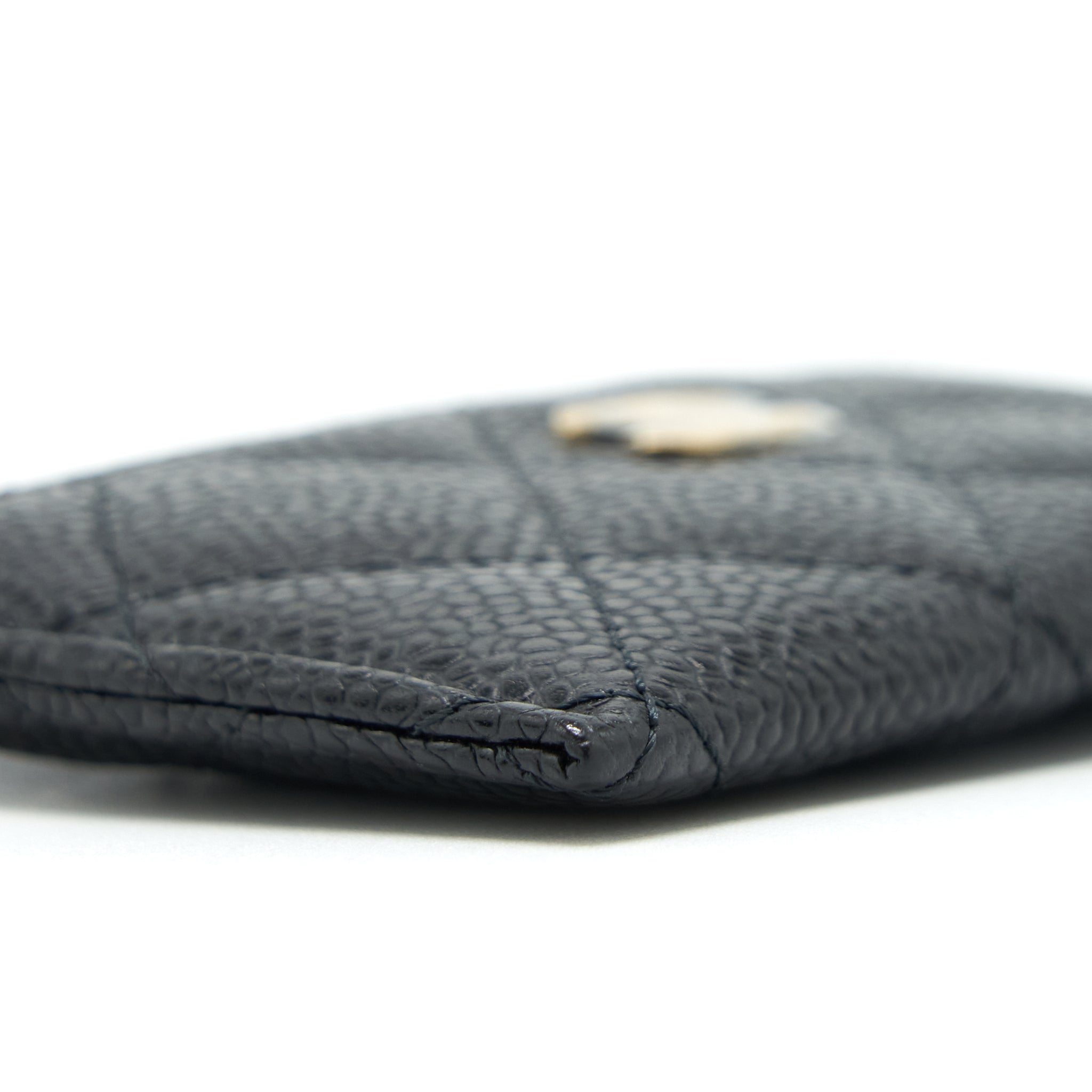 CHANEL CLASSIC CARD HOLDER CAVIAR BLACK GHW