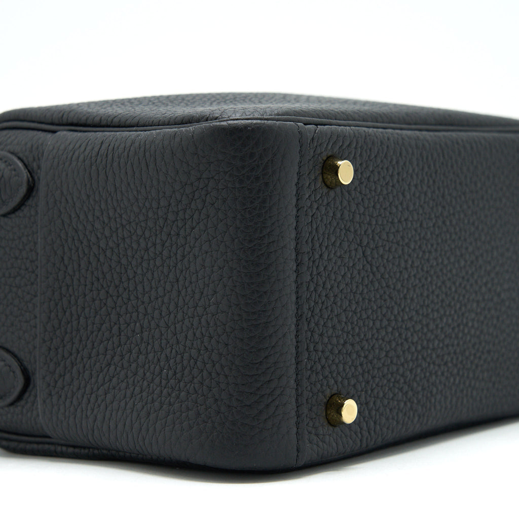 HERMES MINI LINDY BLACK GHW
