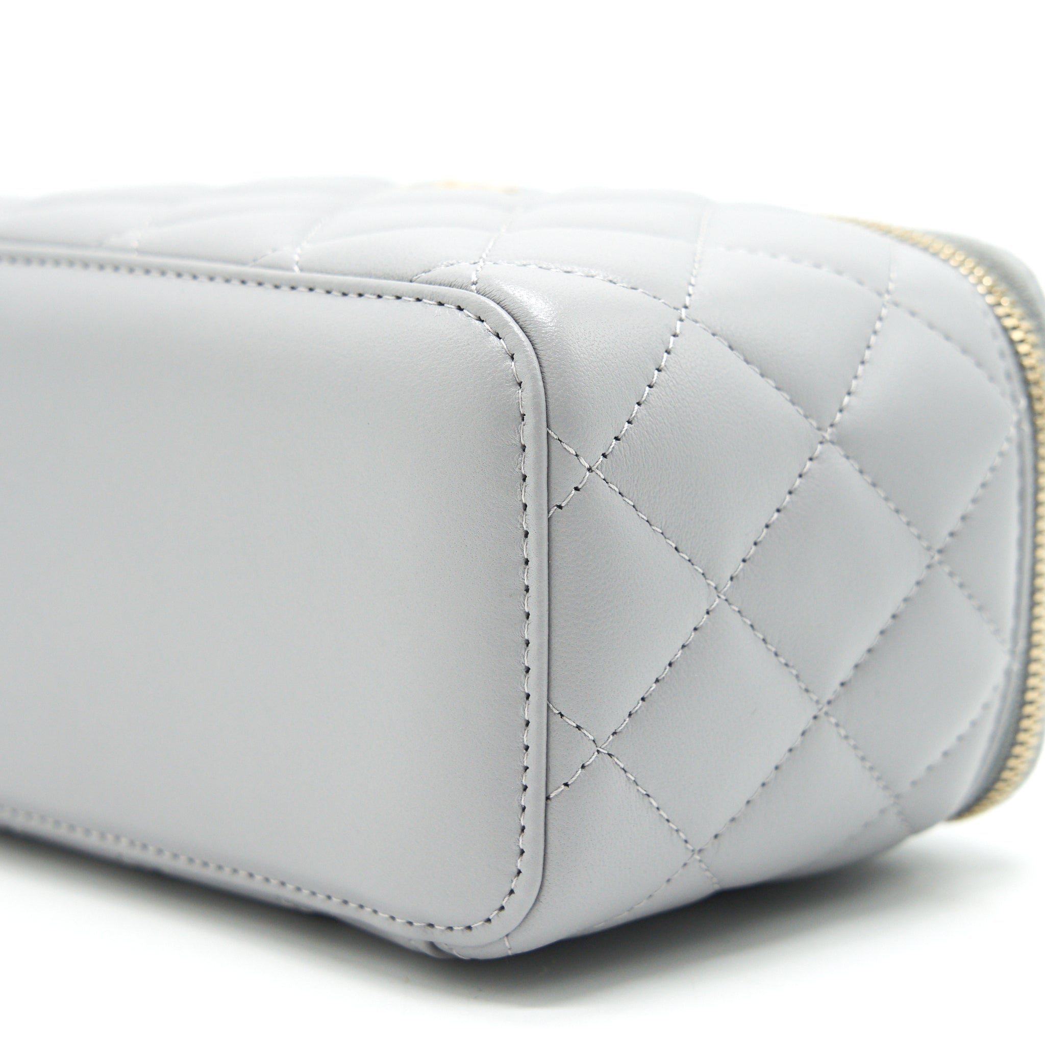 CHANEL 21B GREY GHW SMALL LONG VANITY