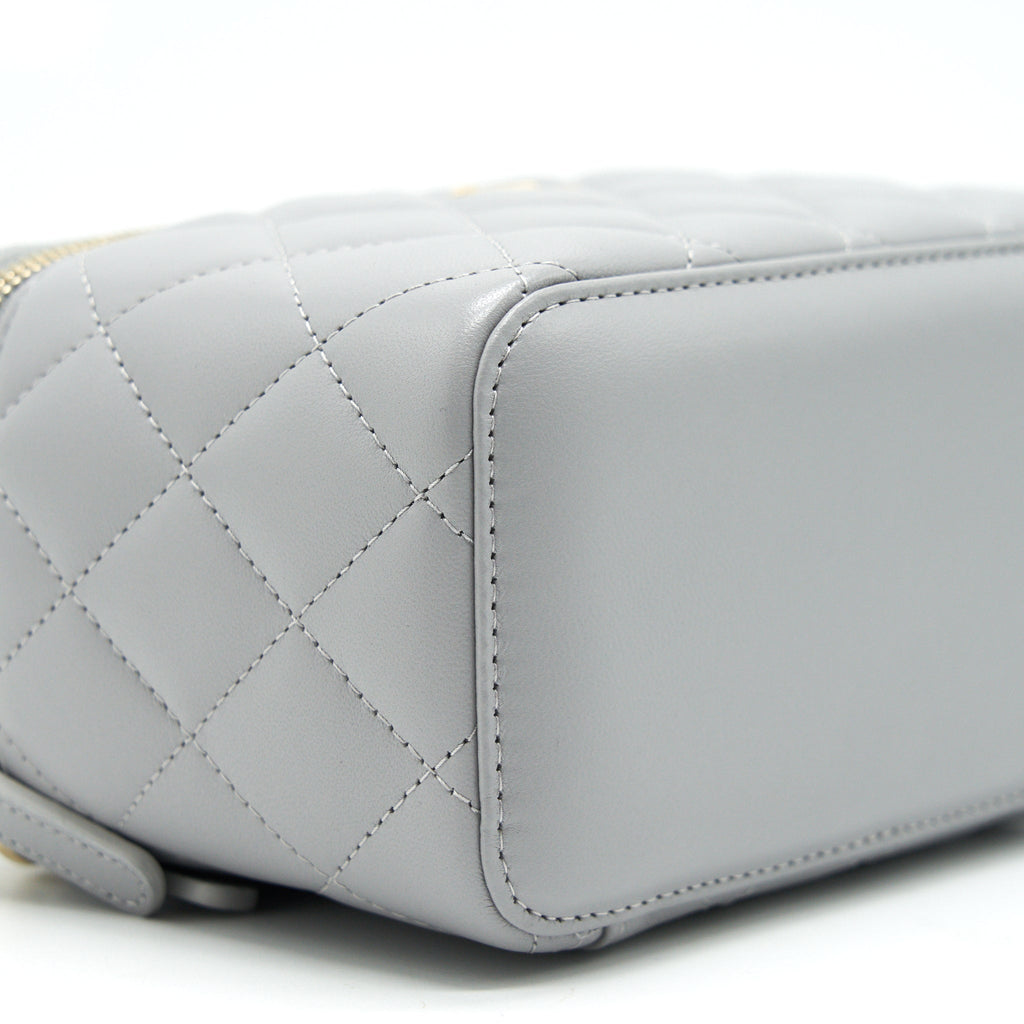 CHANEL 21B GREY GHW SMALL LONG VANITY