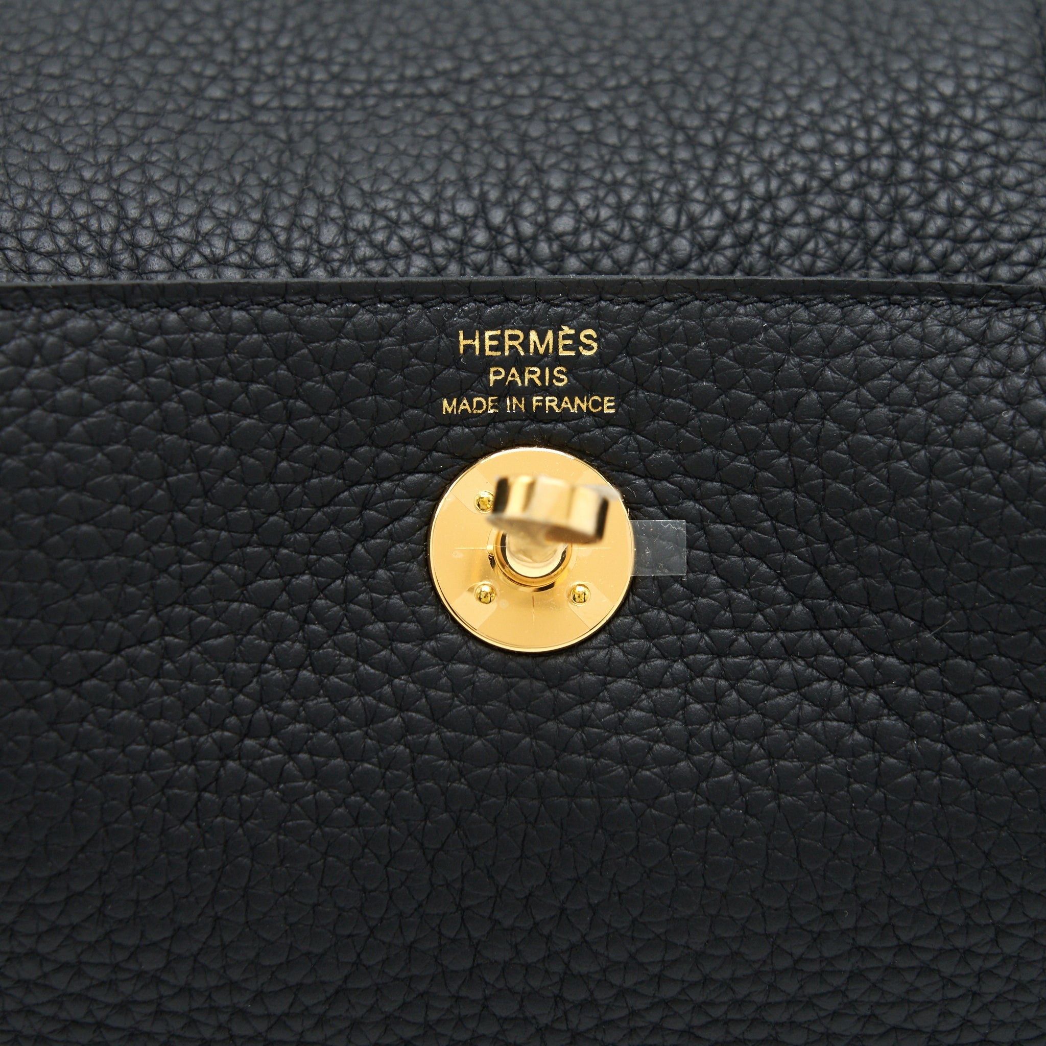 HERMES MINI LINDY BLACK GHW