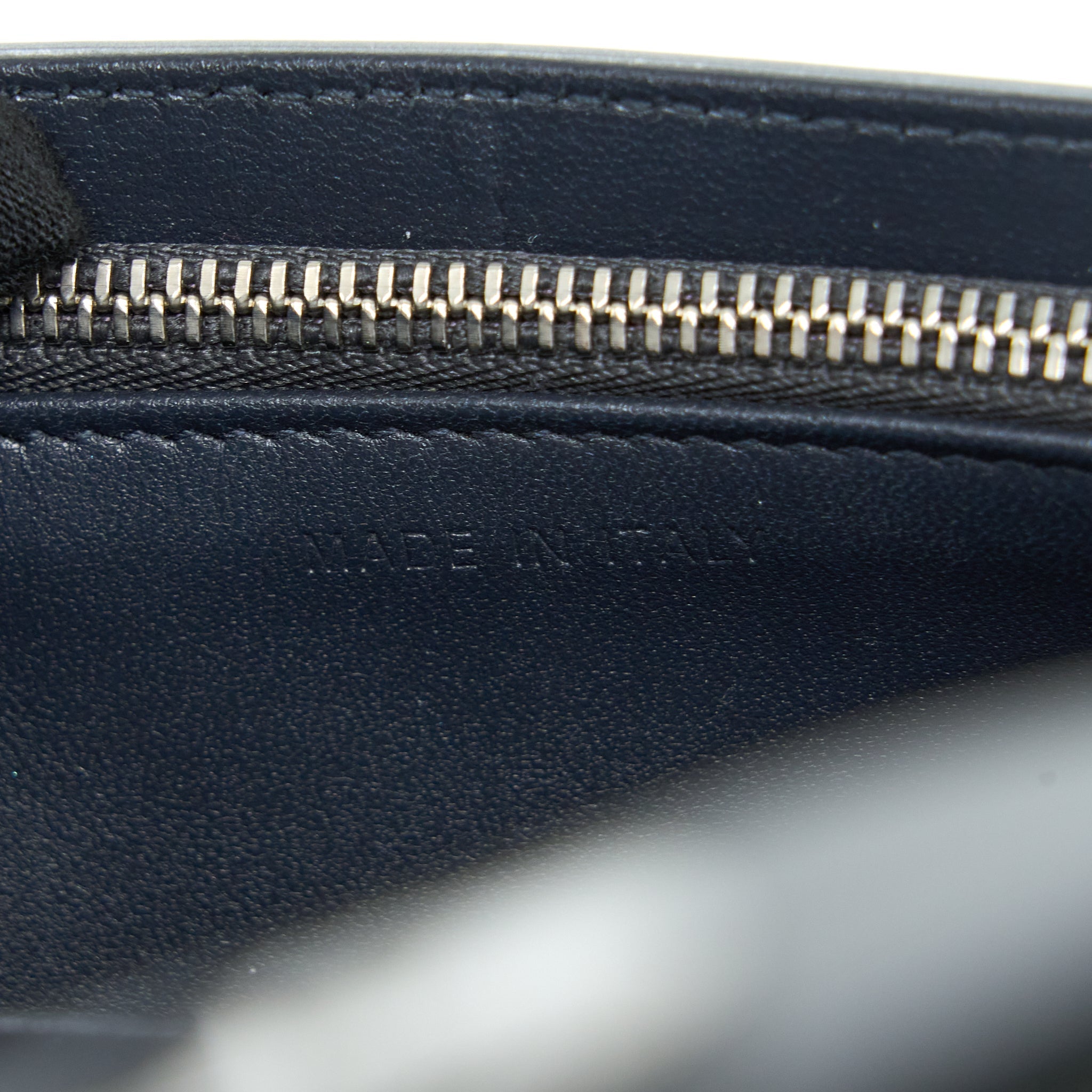 DIOR DIORAMA WALLET ON CHAIN PATENT METALLIC SILVER SHW