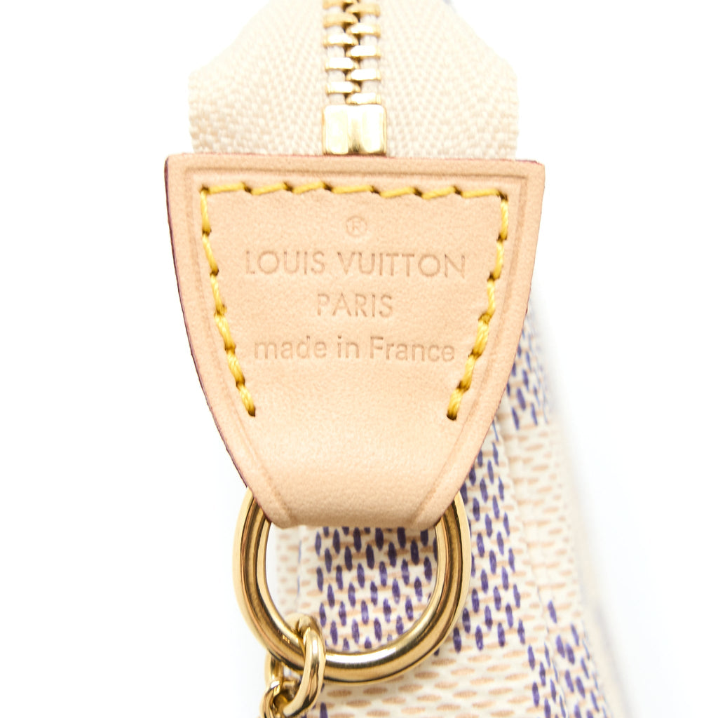 LOUIS VUITTON MINI POCHETTE ACCESSORIES DAMIER AZUR CANVAS GHW