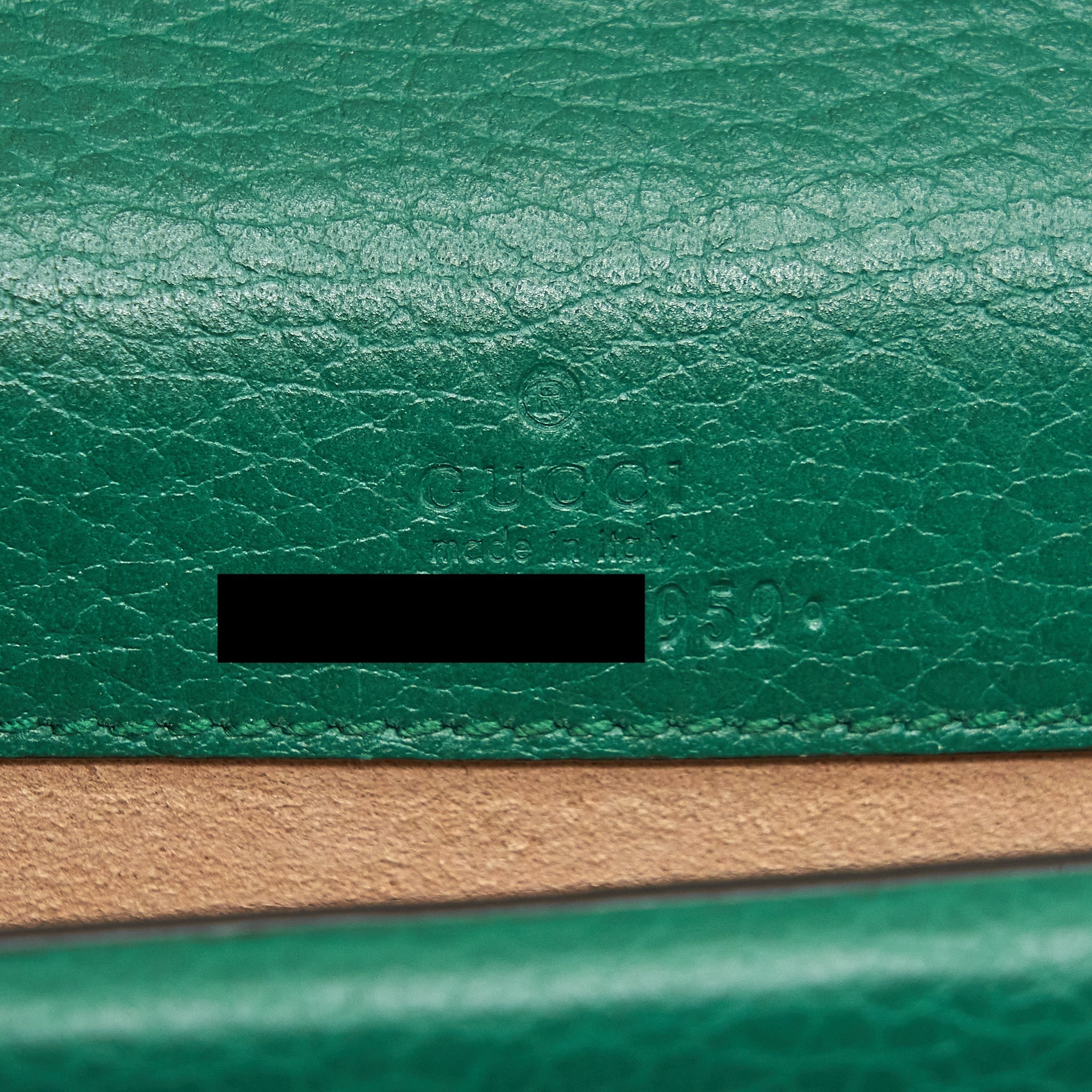 GUCCI DIONYSUS SUPER MINI BAG GREEN RUTHENIUM GOLD/SLIVER HARDWARE