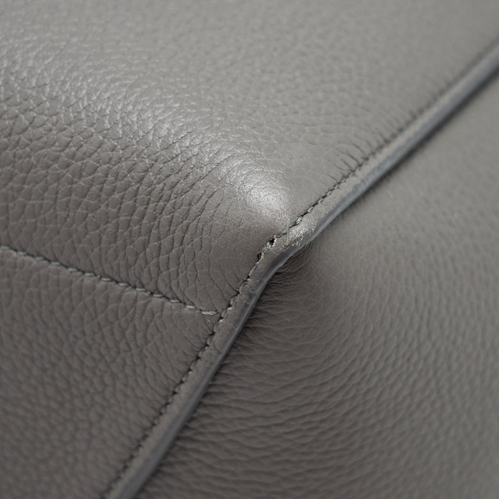 CELINE SANGLE BUCKET BAG GREY GHW