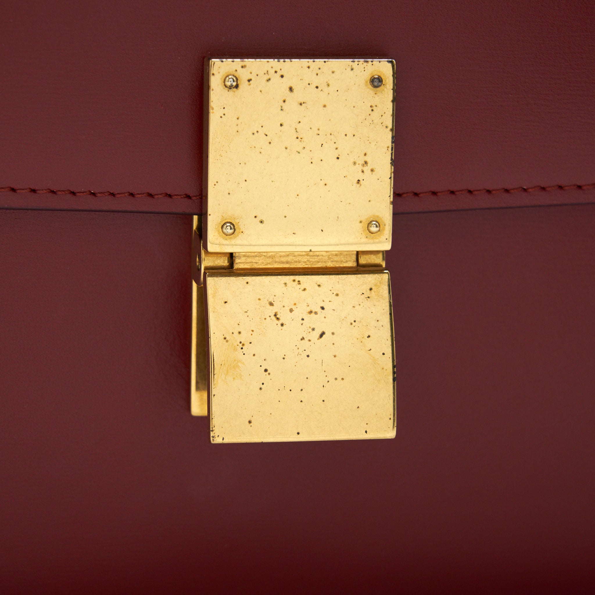 CELINE MEDIUM CLASSIC BOX BAG RED GHW