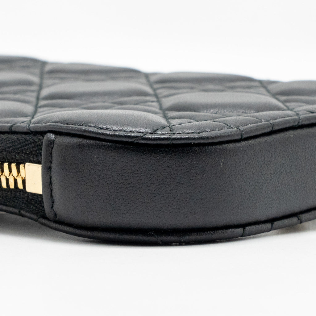 DIOR LADY DIOR CALL’IN DIOR PHONE HOLDER LAMBSKIN BLACK LGHW