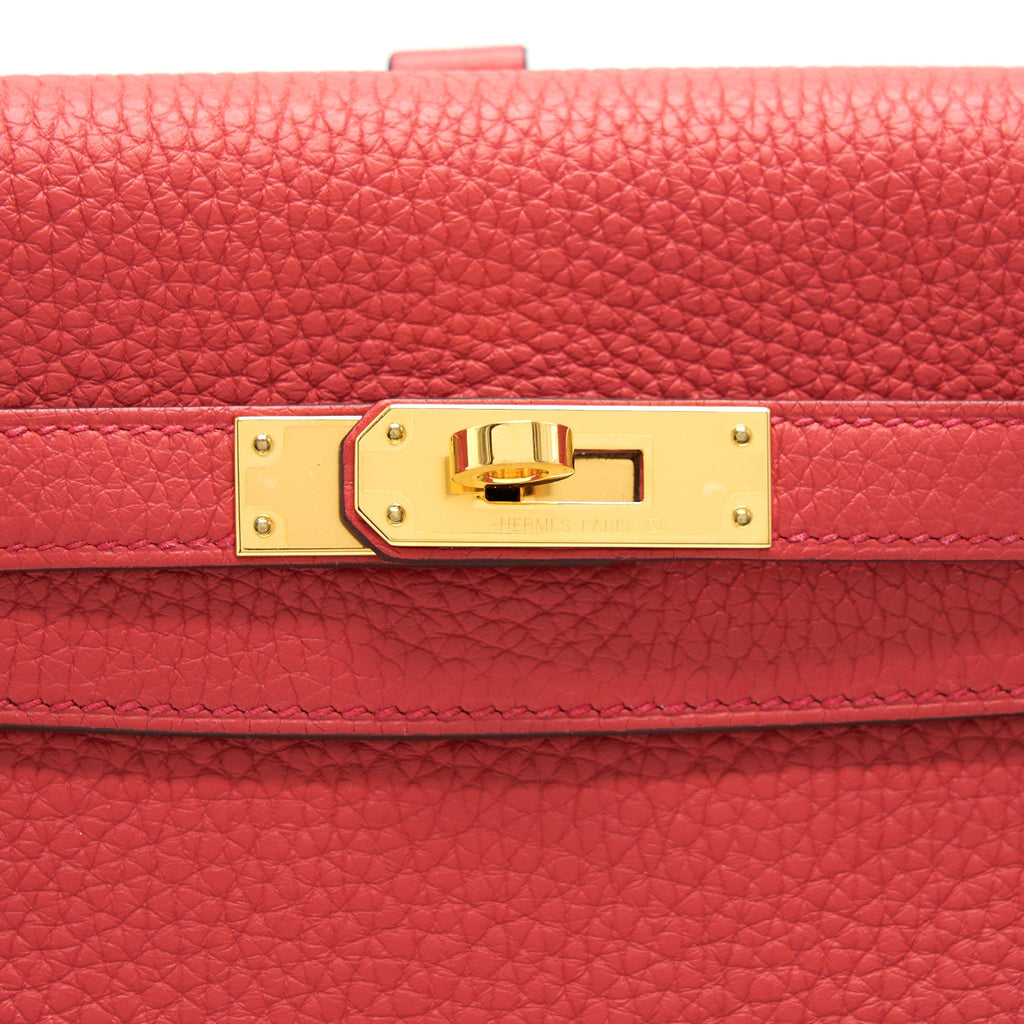 HERMES KELLY ADO A5 BOUGAINVILLEA GHW CLEMENCE LEATHER