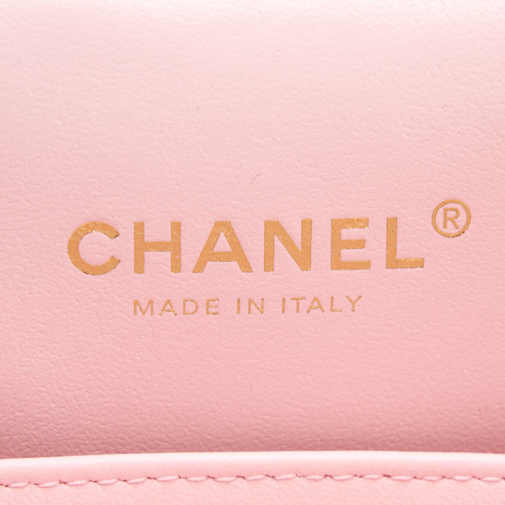 CHANEL 22S TOP HANDLE VANITY BAG CAVIAR LIGHT PINK LGHW (MICROCHIP)