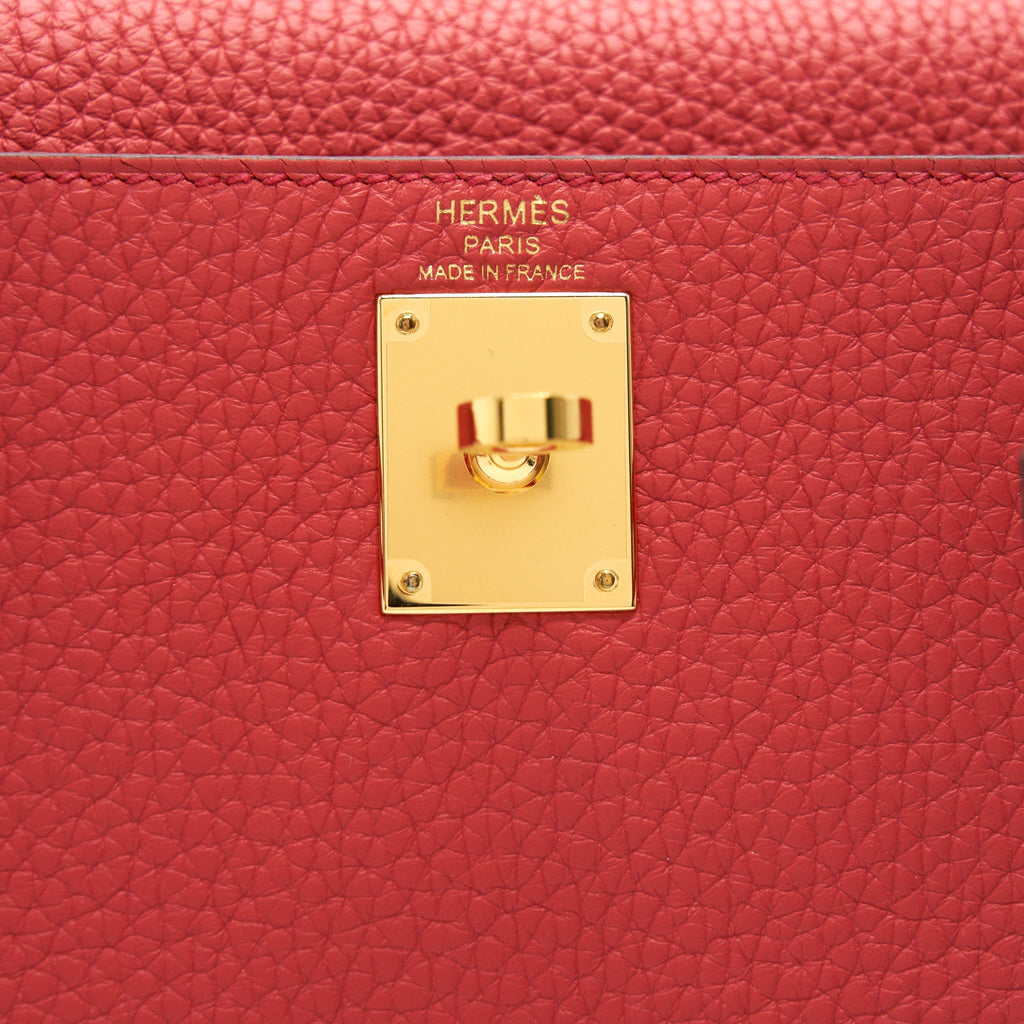 HERMES KELLY ADO A5 BOUGAINVILLEA GHW CLEMENCE LEATHER