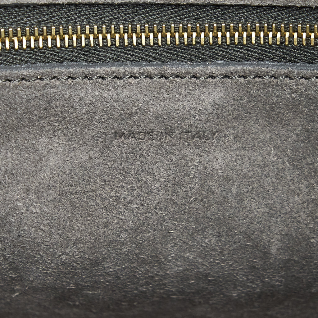 CELINE SANGLE BUCKET BAG GREY GHW
