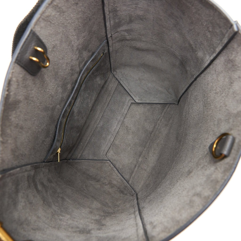CELINE SANGLE BUCKET BAG GREY GHW