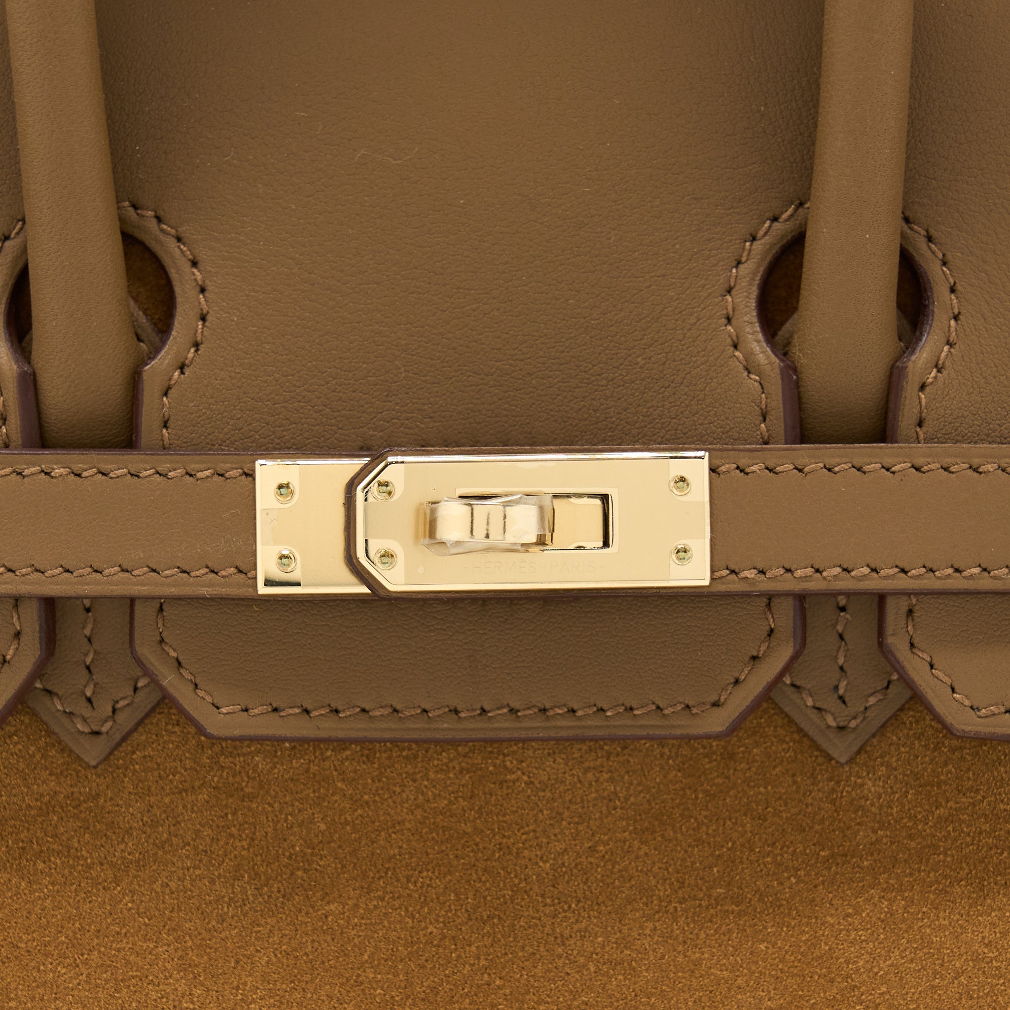 HERMES BIRKIN 25 GRIZZLY/SWIFT 3G ALEZAN GHW