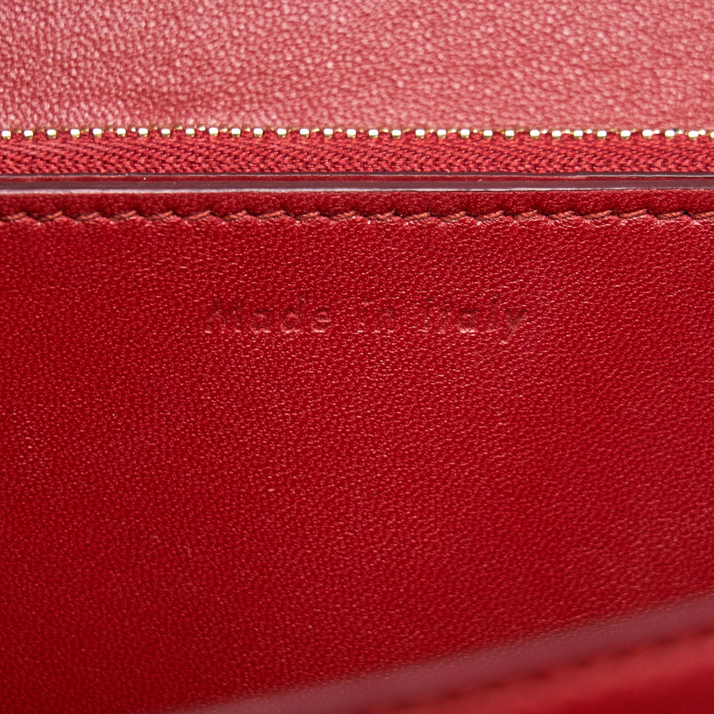 CELINE MEDIUM CLASSIC BOX BAG RED GHW