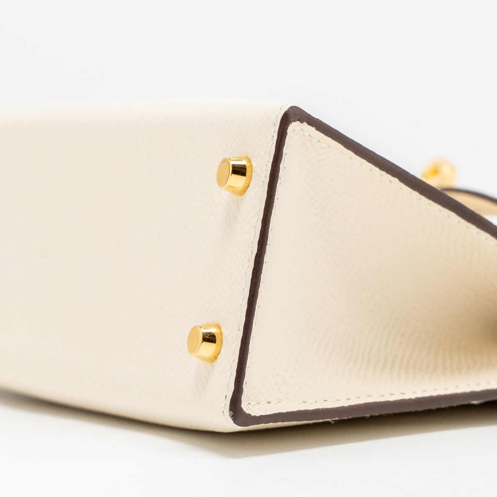 HERMES MINI KELLY II EPSOM NATA GHW