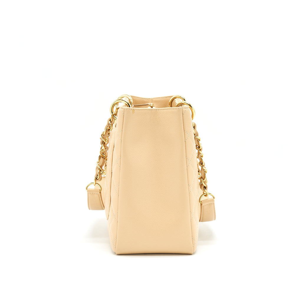 CHANEL GRAND SHOPPING TOTE BAG BEIGE WITH GHW