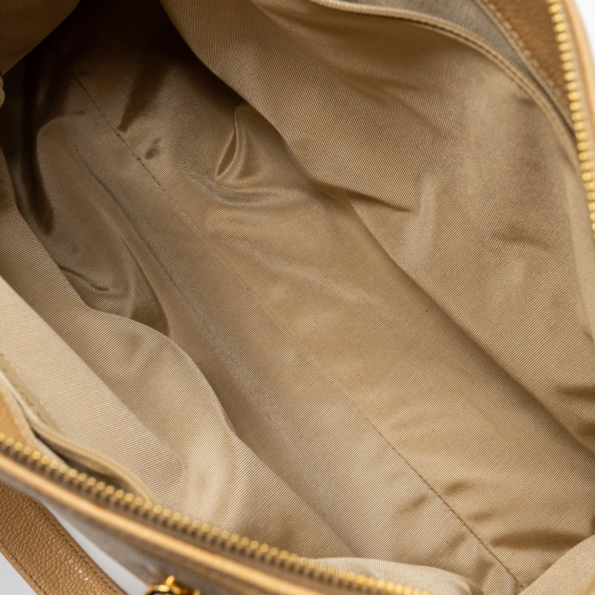 CHANEL VINTAGE TOTE BAG CAVIAR BEIGE GHW