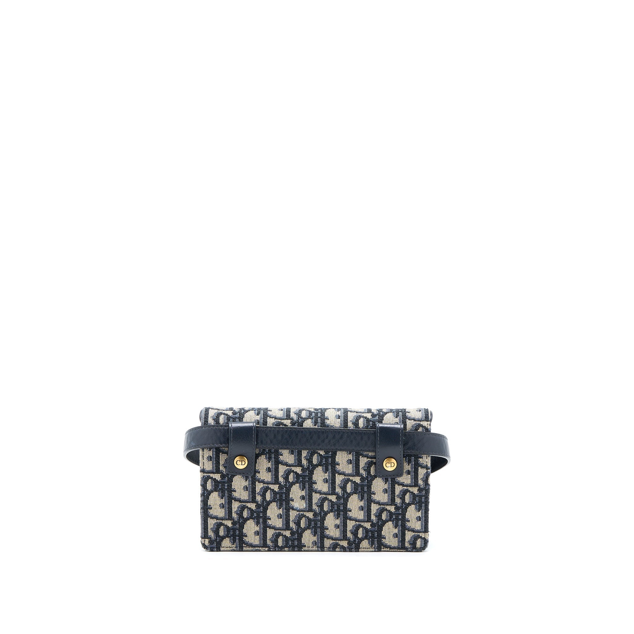 DIOR SADDLE BELT POUCH BLUE OBLIQUE JACQUARD GHW
