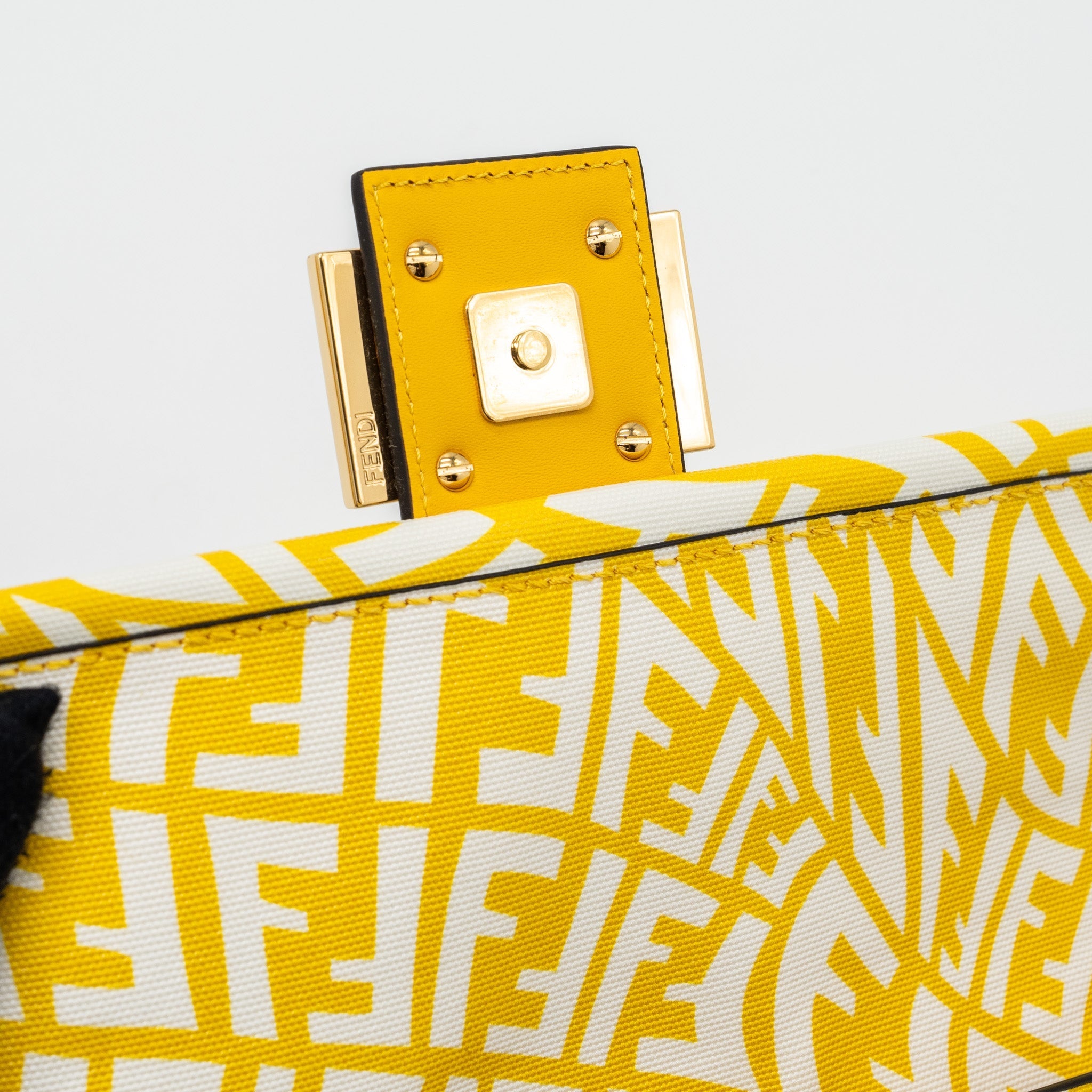 FENDI BAGUETTE 1997 CANVAS VETRIFICATO/FF VERTIGO PRINT GHW