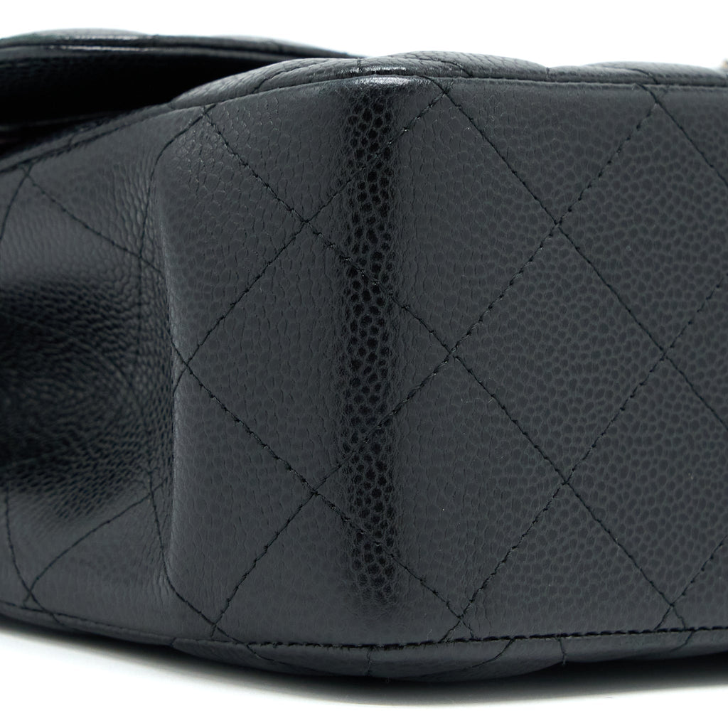 CHANEL CLASSIC JUMBO DOUBLE FLAP BAG CAVIAR BLACK SHW