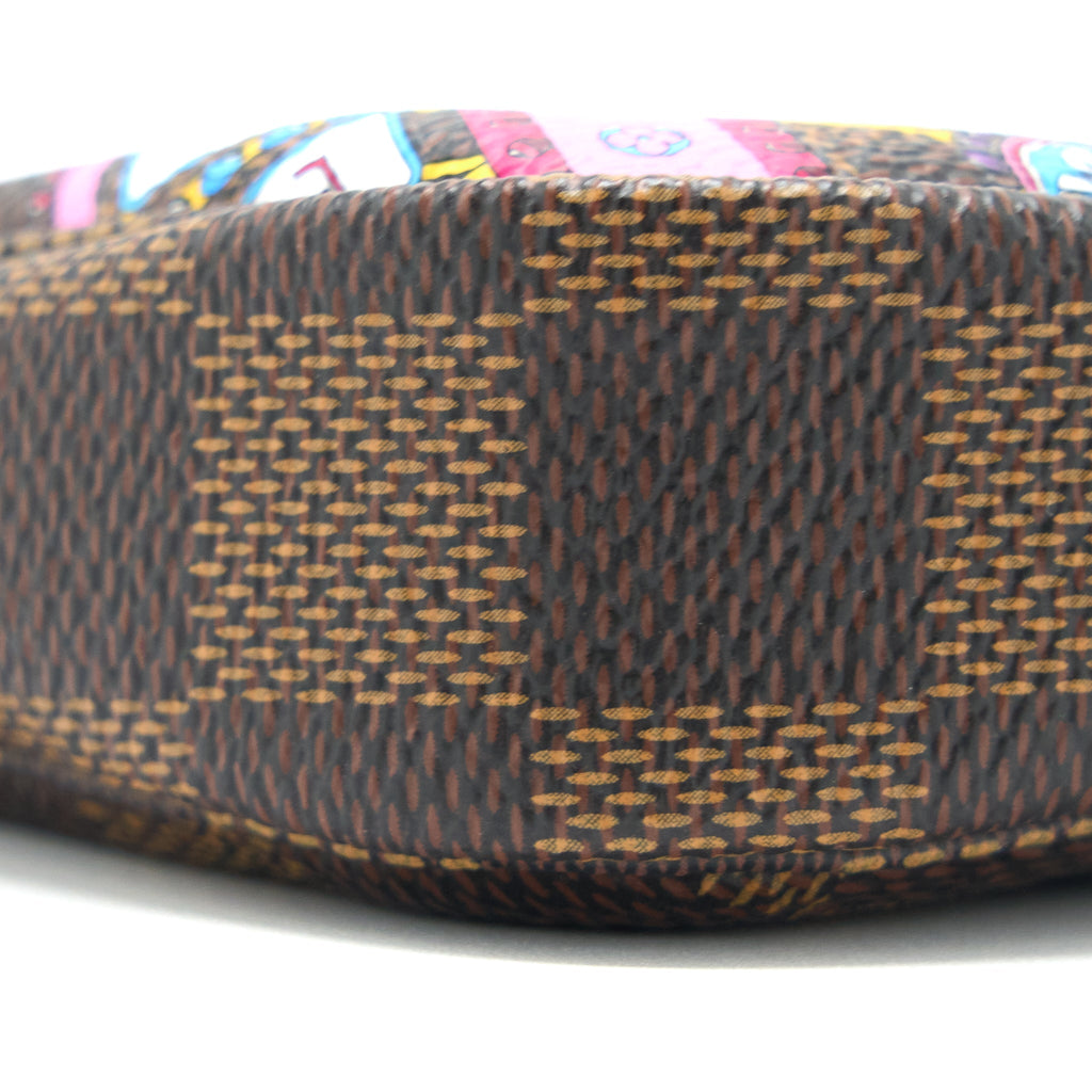 LOUIS VUITTON MINI POCHETTE ACCESSORIES LIMITED VIVIENNE HOLIDAYS DAMIER EBENE CANVAS GHW