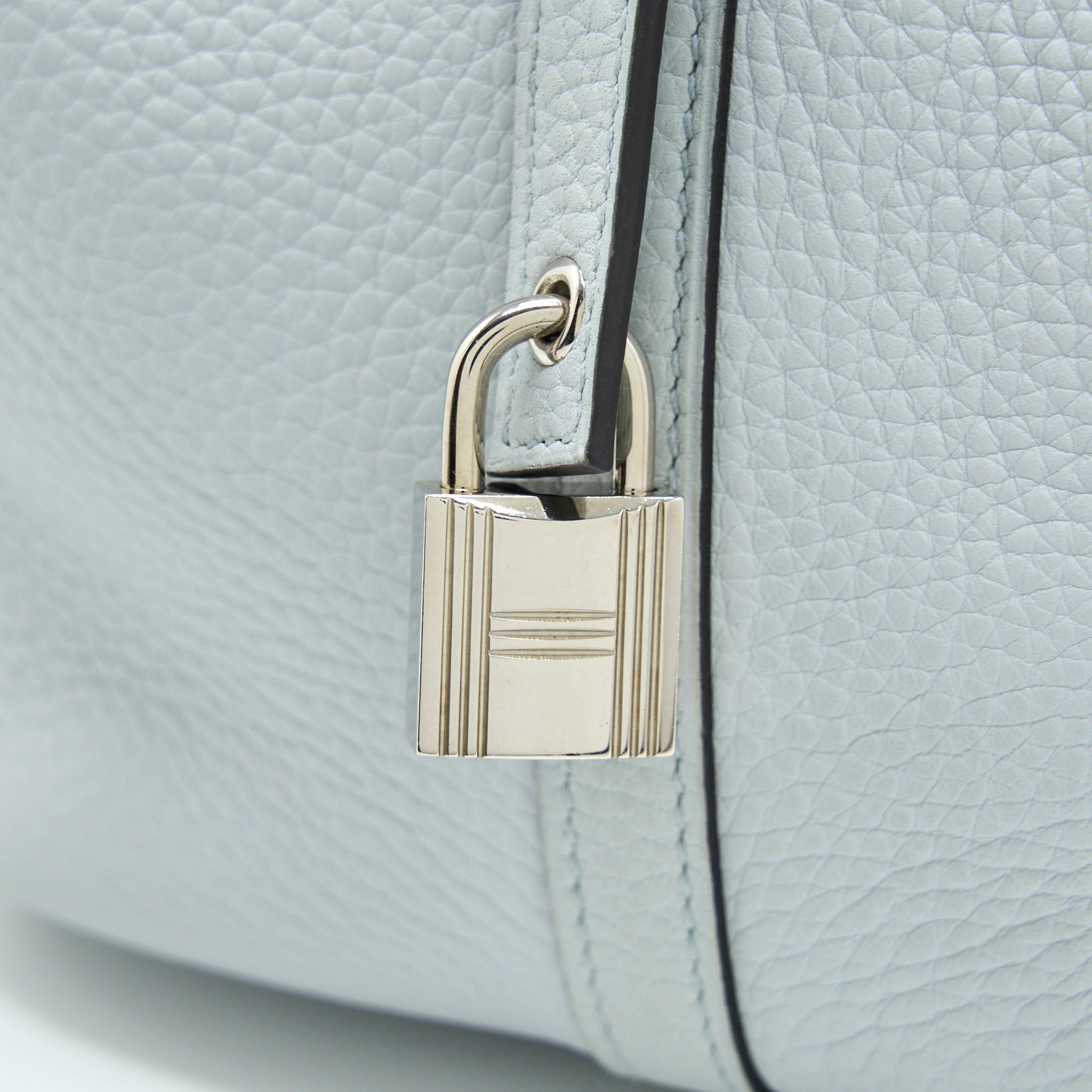 HERMES PICOTIN 22 LOCK BAG CLEMENCE BLUE PALE SHW