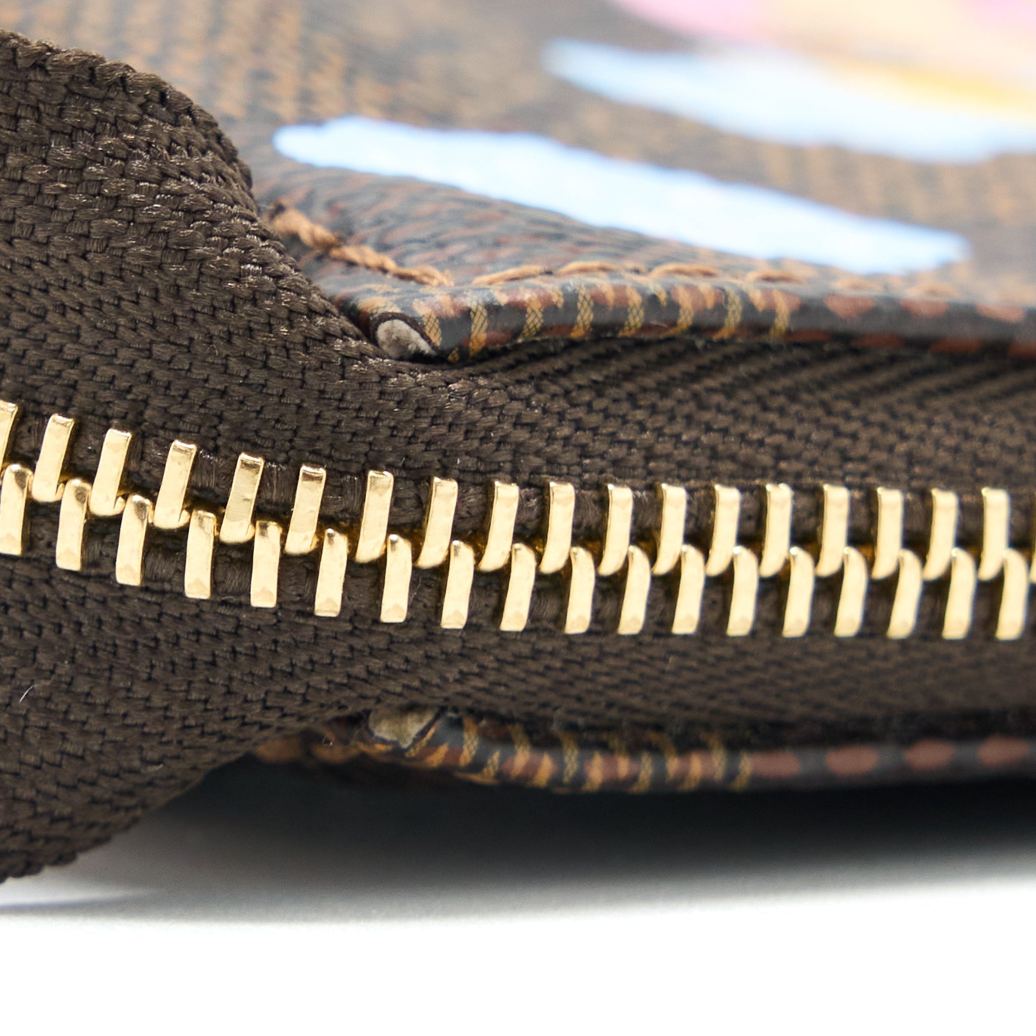 LOUIS VUITTON MINI POCHETTE ACCESSORIES LIMITED VIVIENNE HOLIDAYS DAMIER EBENE CANVAS GHW