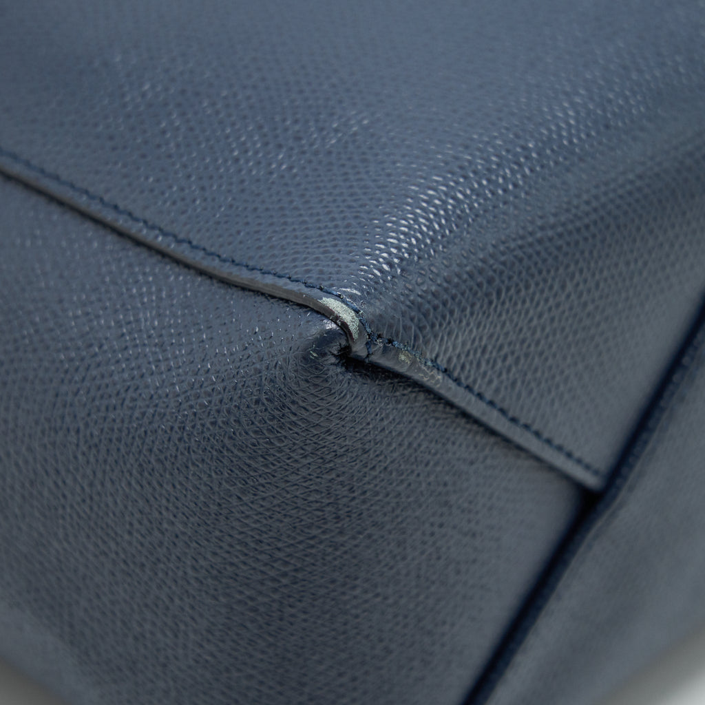 CELINE SMALL VERTICAL CABAS BAG PLUM/STEEL BLUE