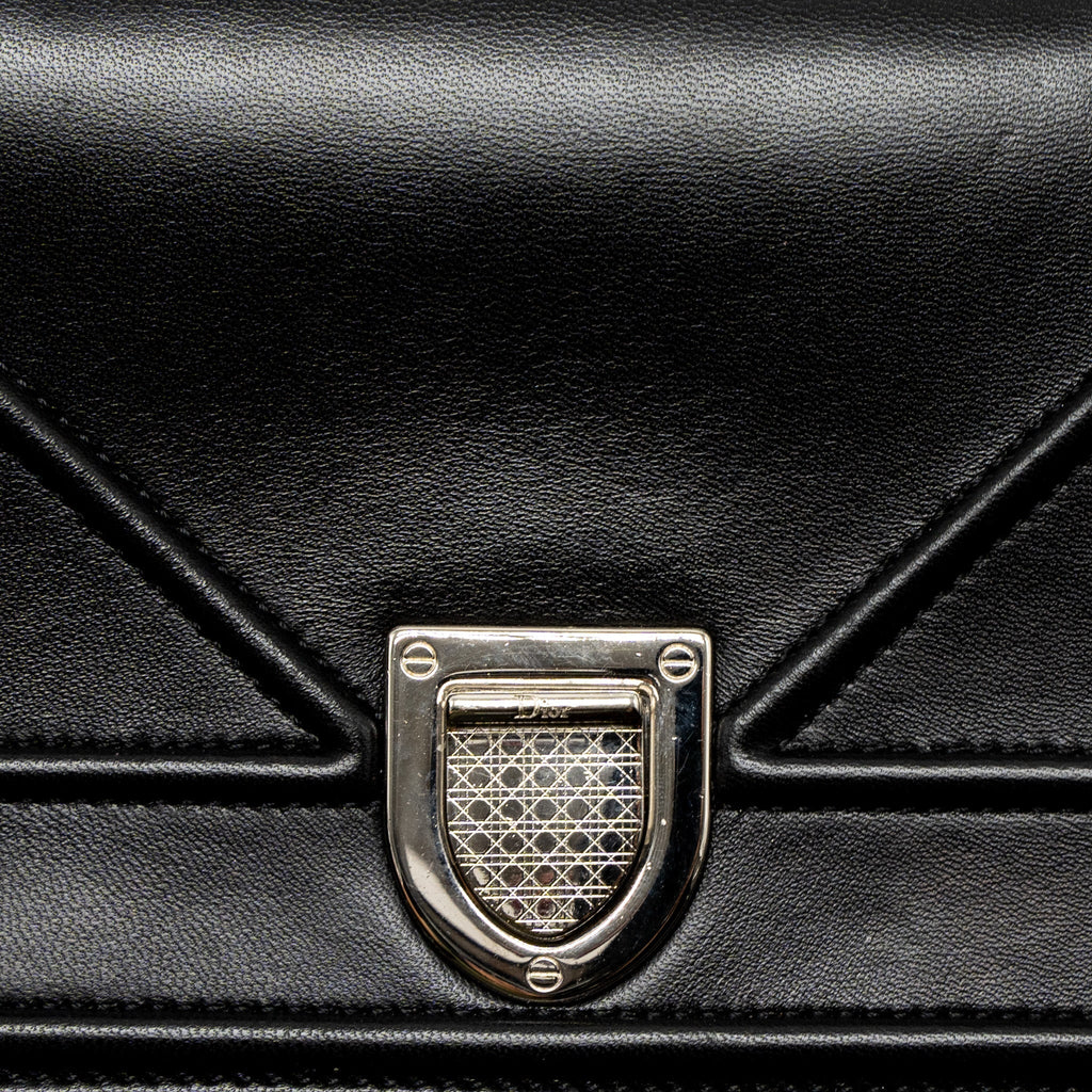 DIOR MINI DIORAMA BAG CALFSKIN BLACK SHW