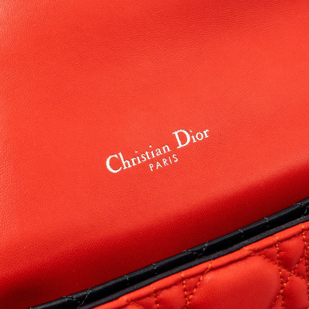 DIOR MISS DIOR SHOULDER BAG LAMBSKIN RED SHW