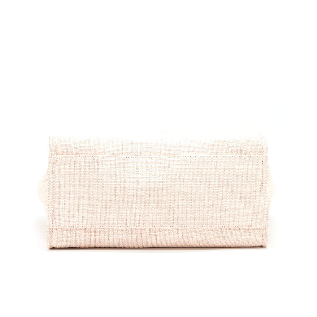 CHANEL DEAUVILLE MM TOTE BAG CANVAS PINK SHW