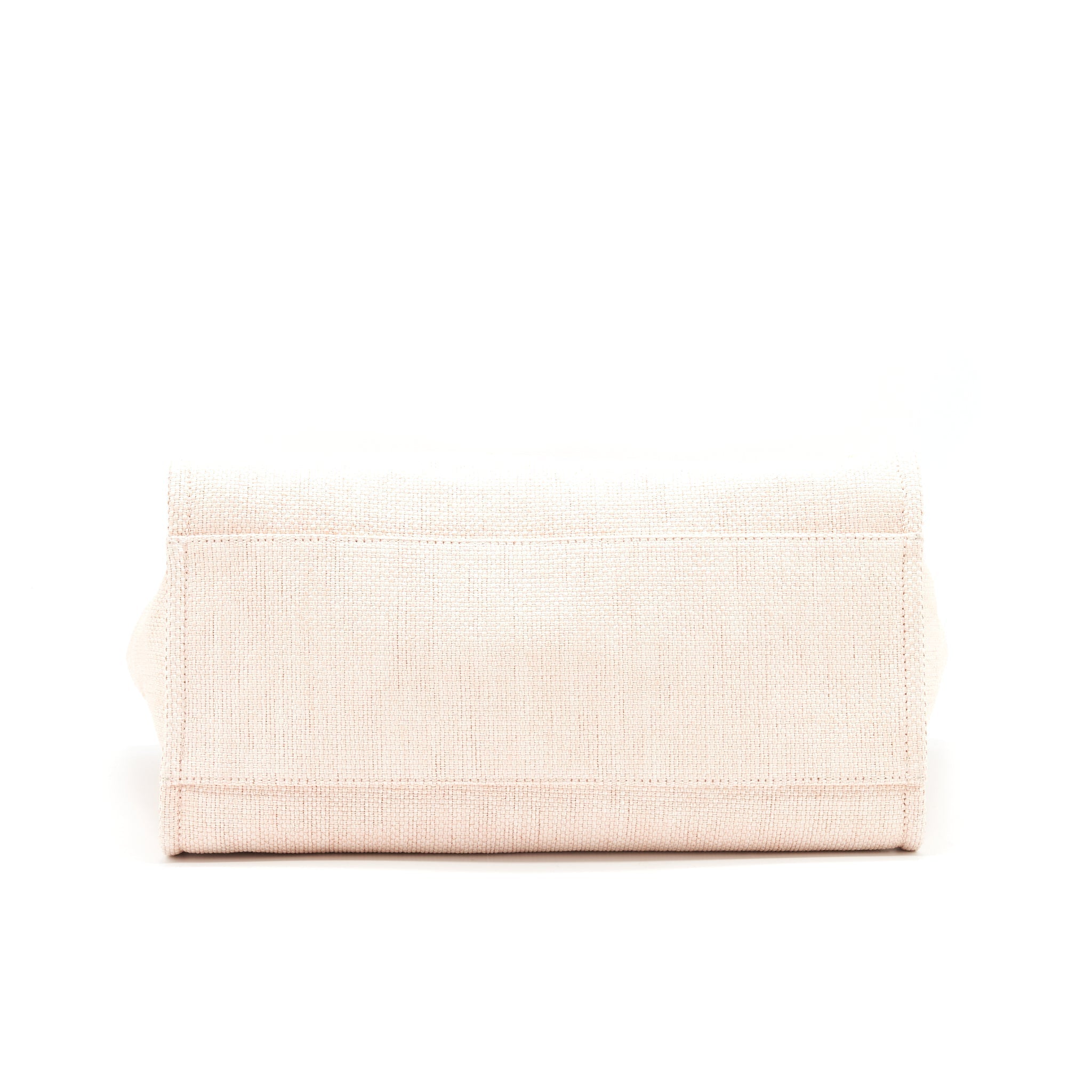 CHANEL DEAUVILLE MM TOTE BAG CANVAS PINK SHW